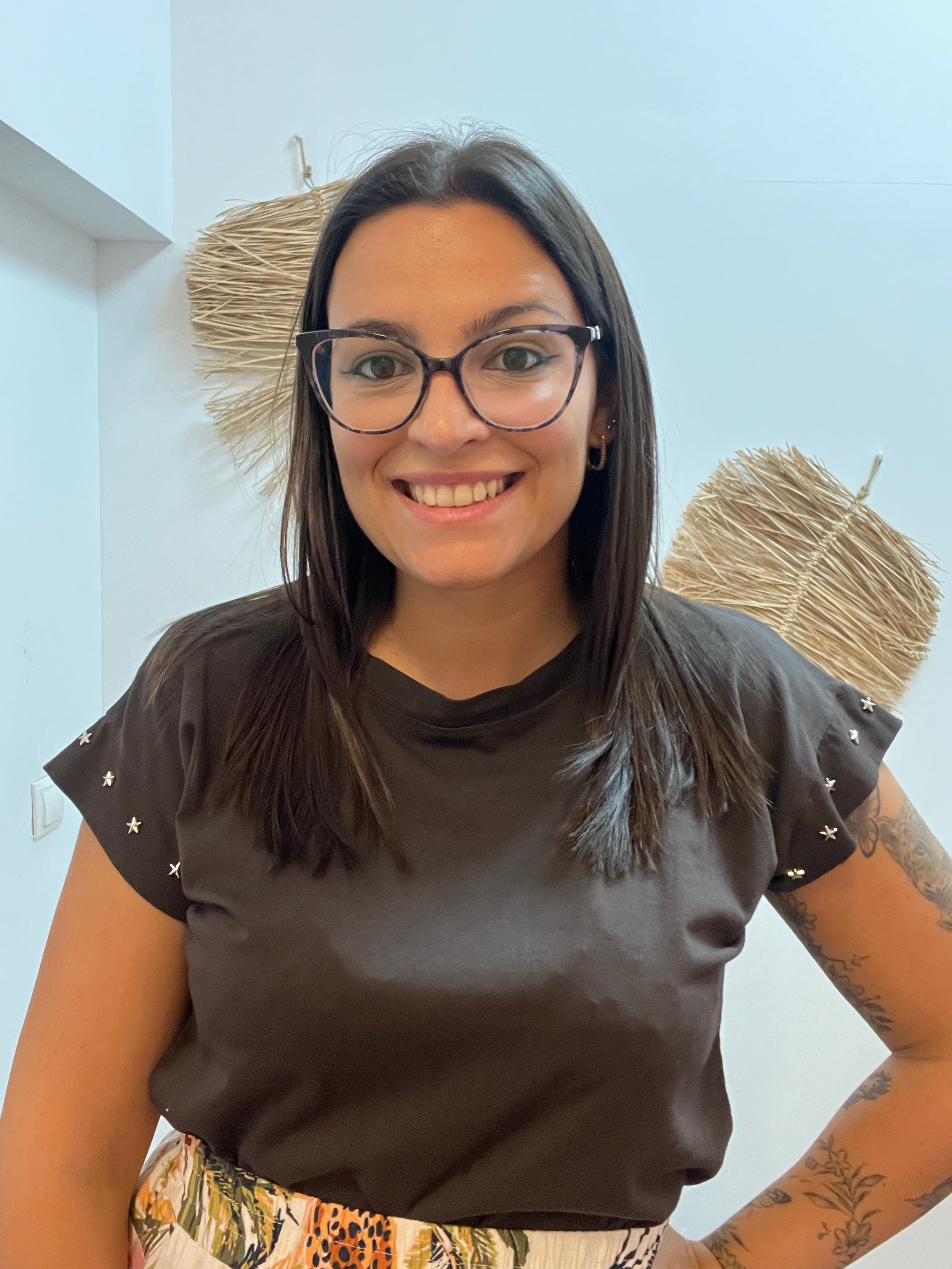 Camiseta manga estrellitas