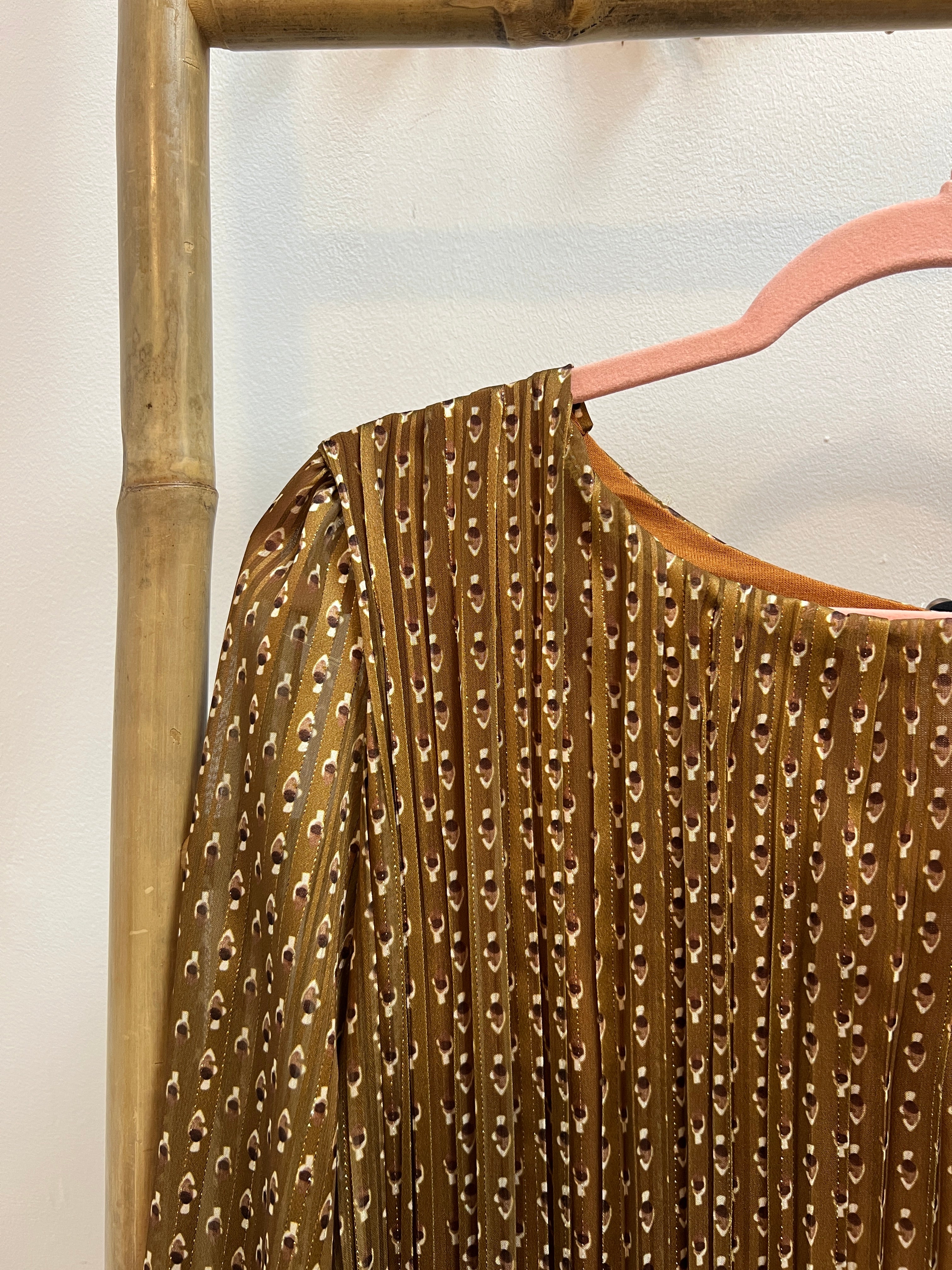 Blusa plisada estampada