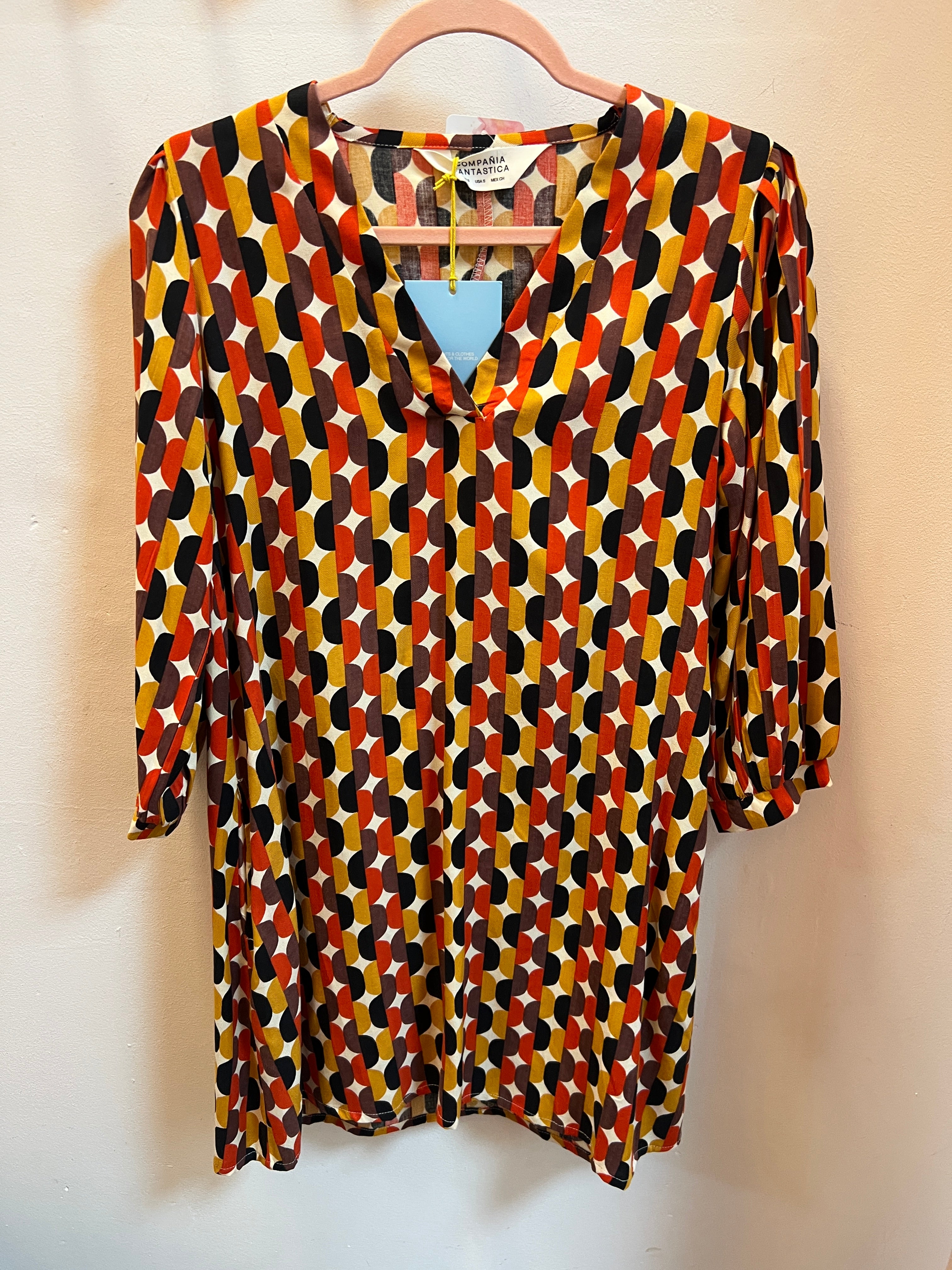 Vestido corto con estampado link CF