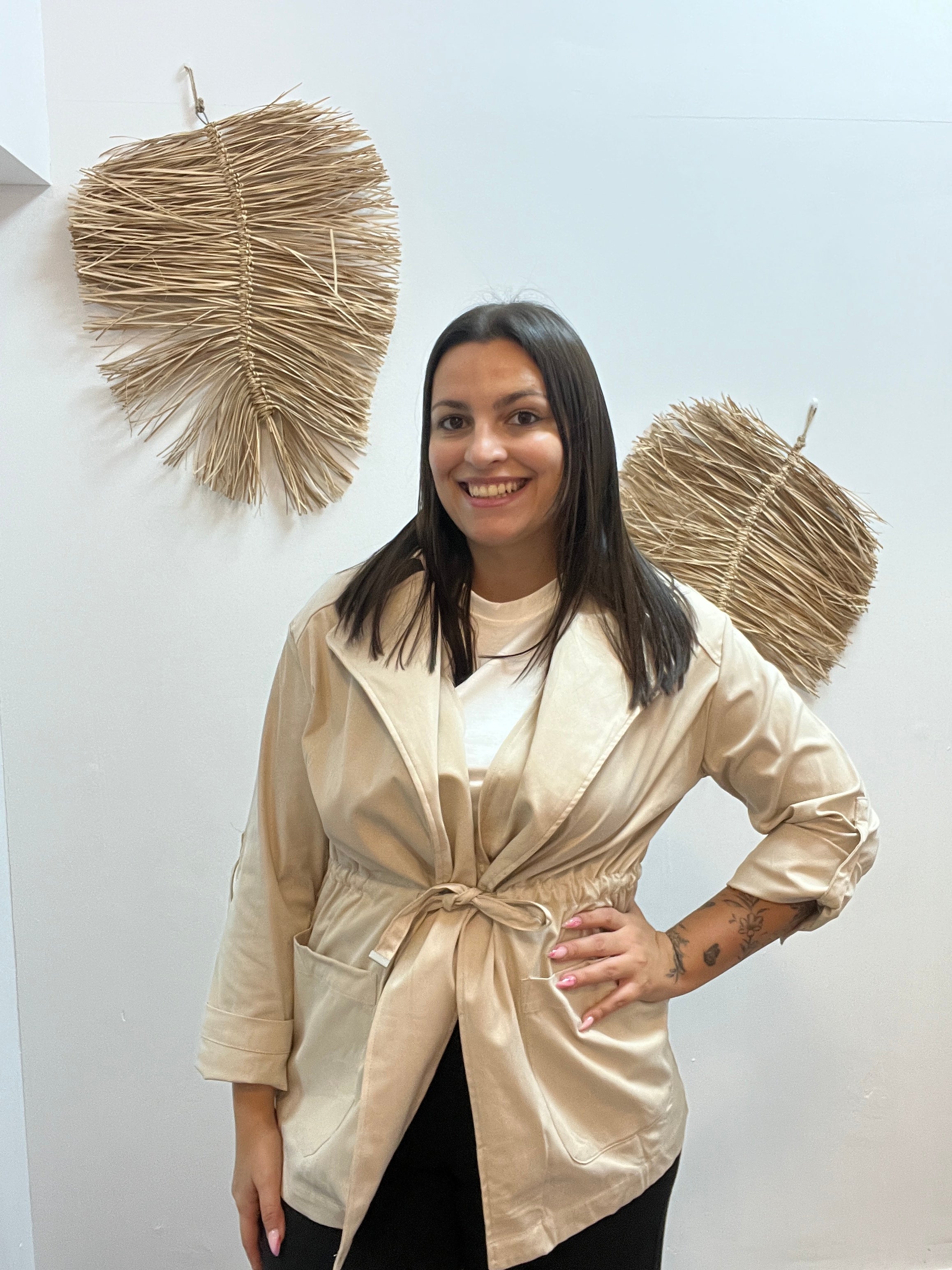 Chaqueta entretiempo beige
