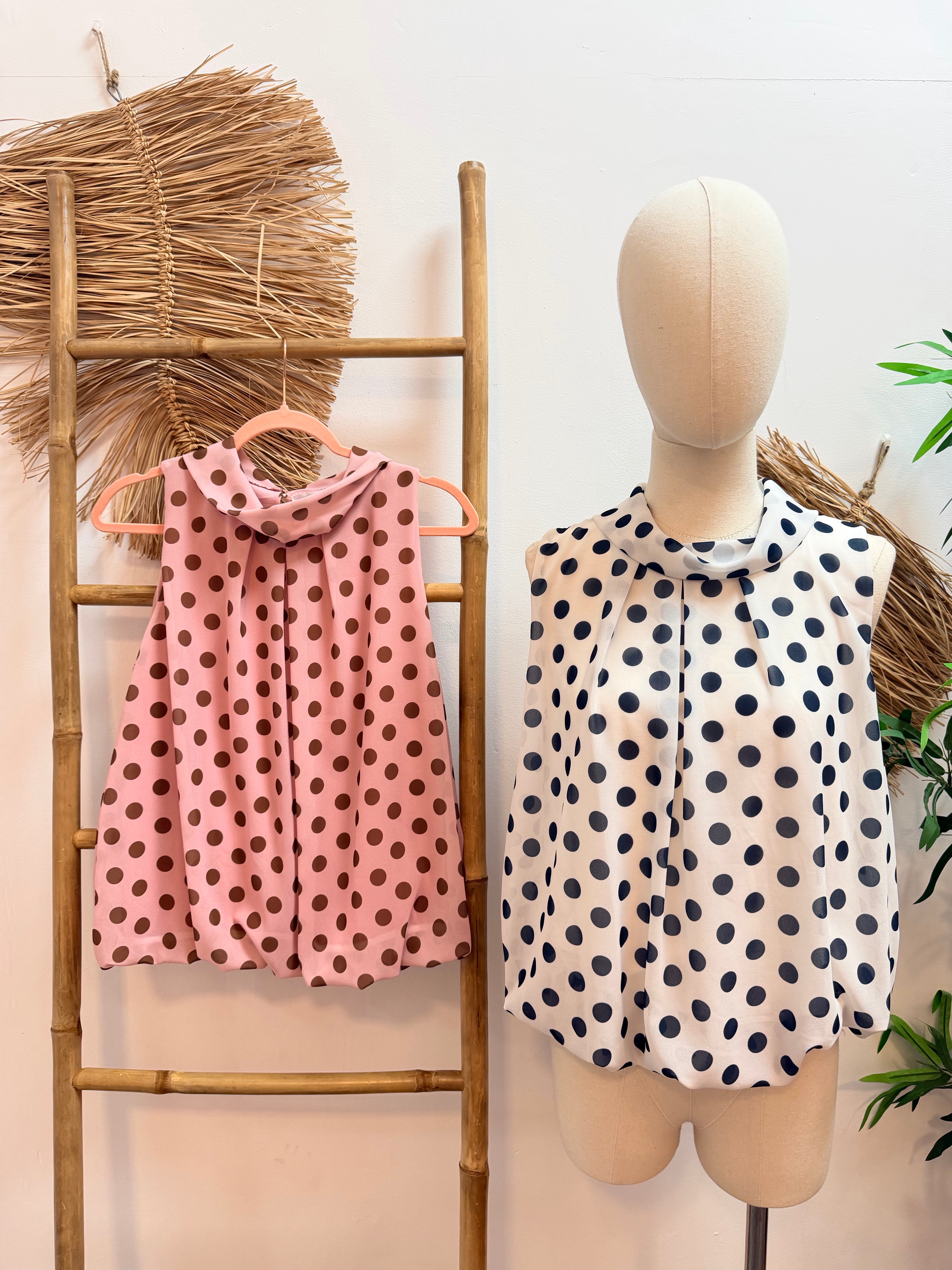 Blusa topitos ballon