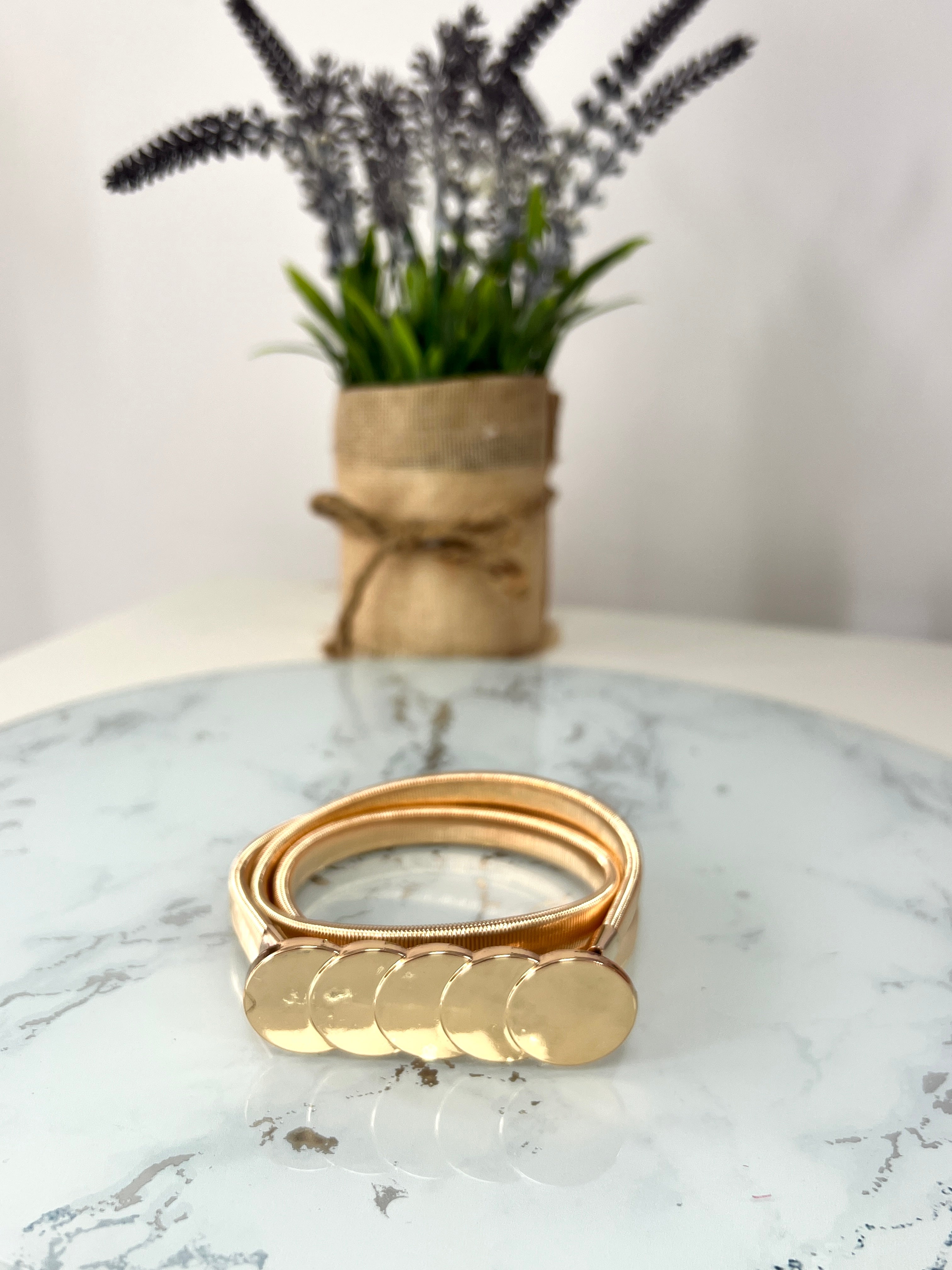 Cinturón fiesta círculos