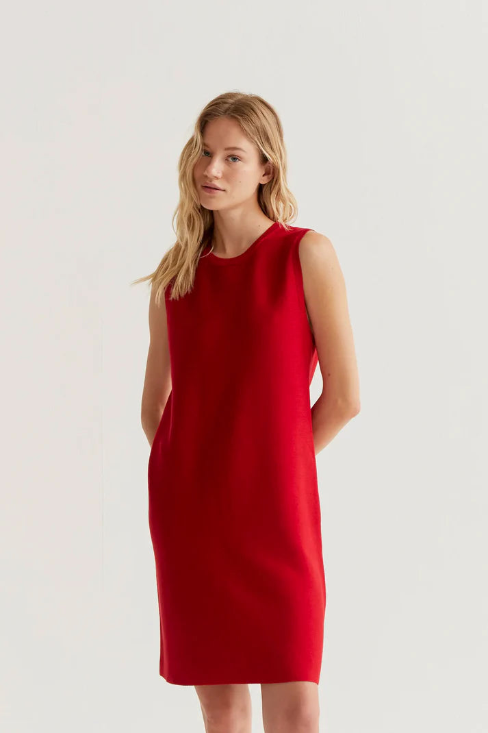 Vestido corto punto rojo Compañía Fantástica