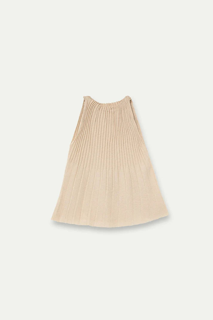 Top plisado beige Compañía Fantástica