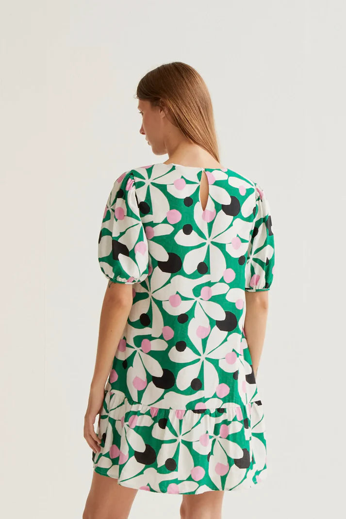 Vestido corto con estampado Hosta Compañía Fantástica