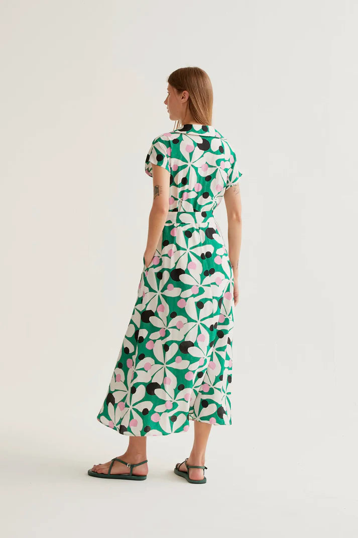 Vestido largo con estampado Hosta Compañía Fantástica