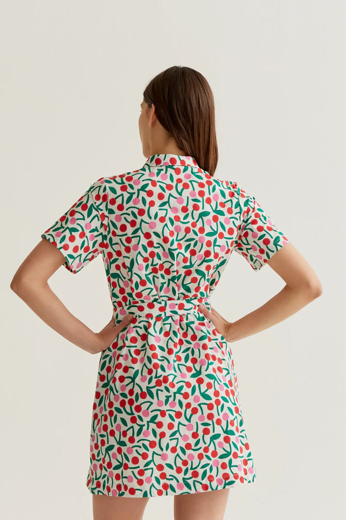Vestido corto con estampado Guinda Compañía Fantástica