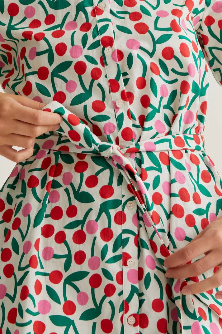 Vestido corto con estampado Guinda Compañía Fantástica