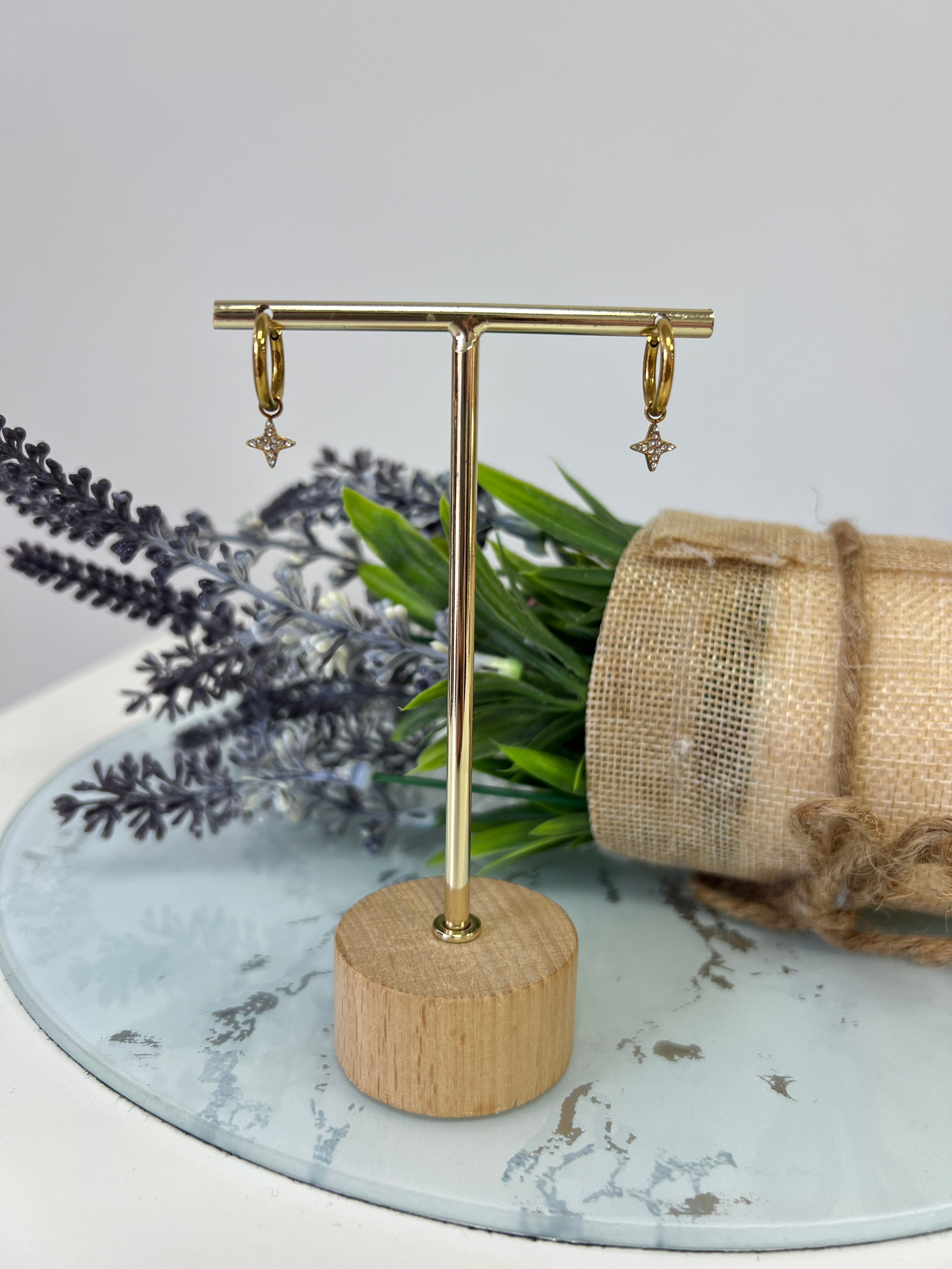 Aritos mini Estrella brillo