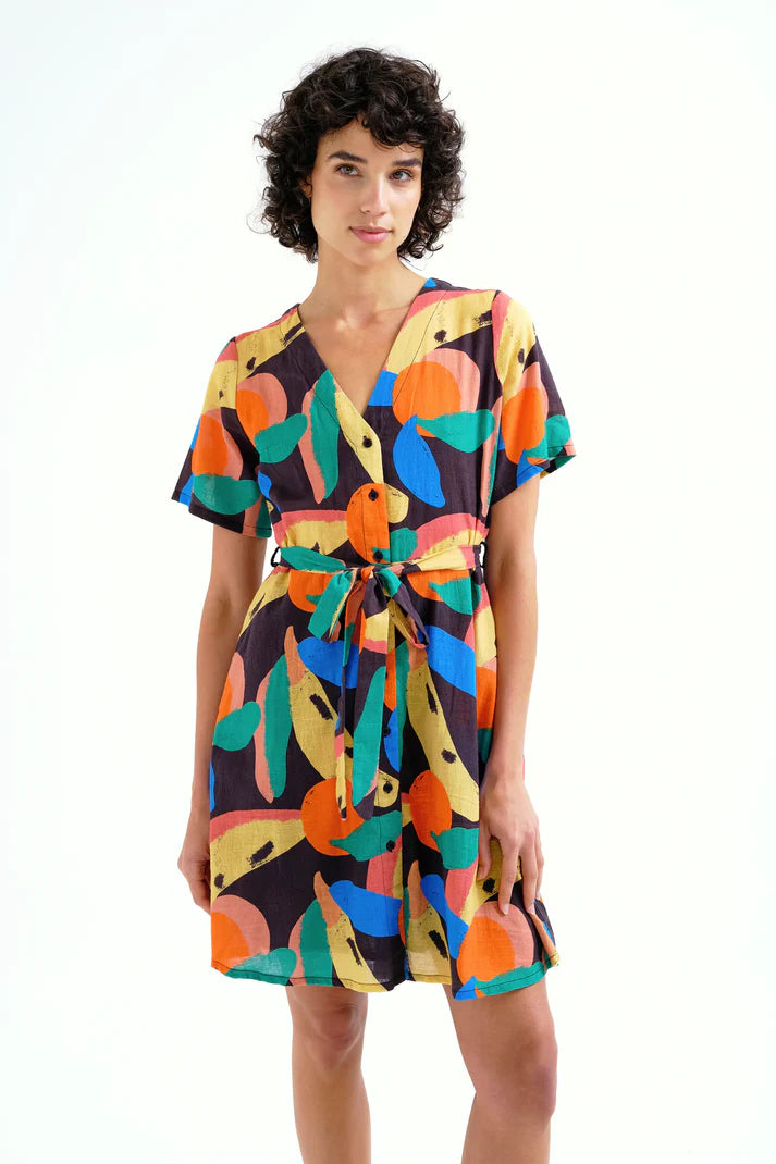 Vestido corto con estampado Tutti Frutti Compañía Fantástica