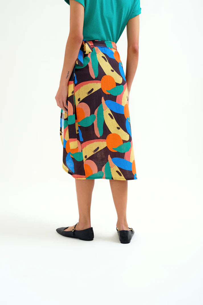 Falda midi con estampado Tutti Frutti Compañía Fantástica