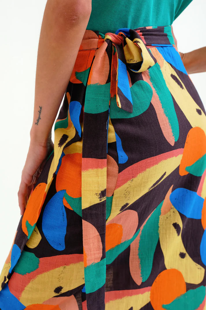 Falda midi con estampado Tutti Frutti Compañía Fantástica