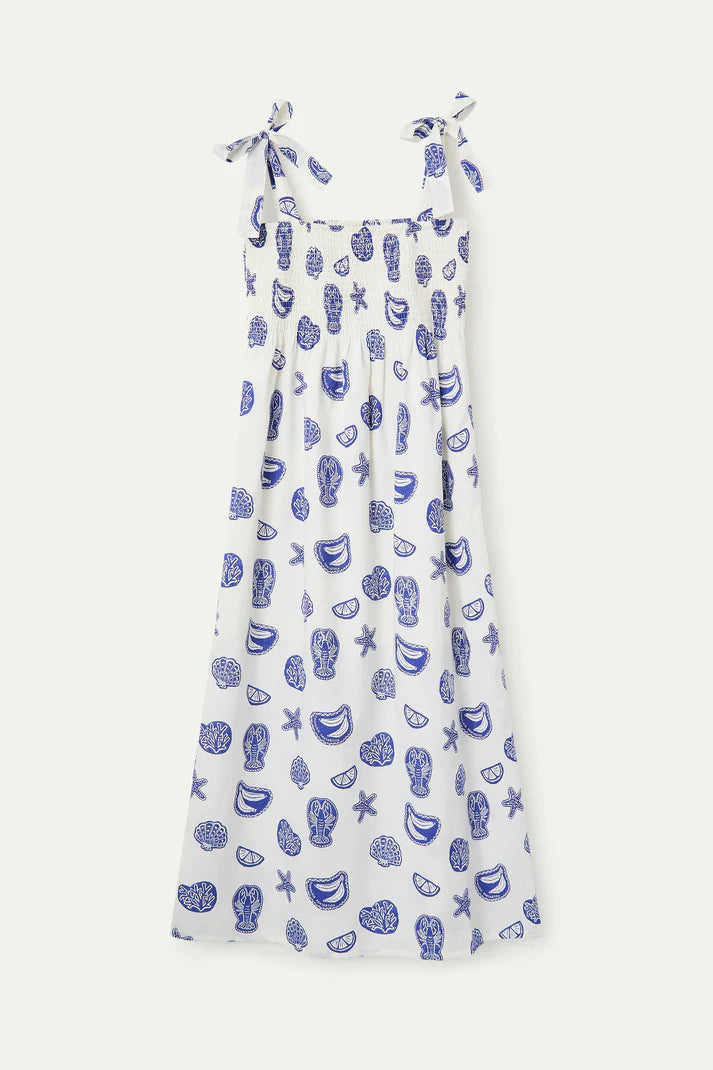 Vestido largo con estampado Lobster Compañía Fantástica