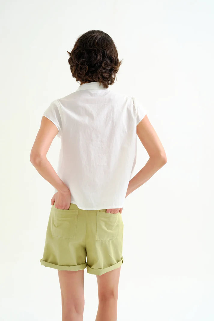 Camisa con bordado de langosta roja Compañía Fantástica