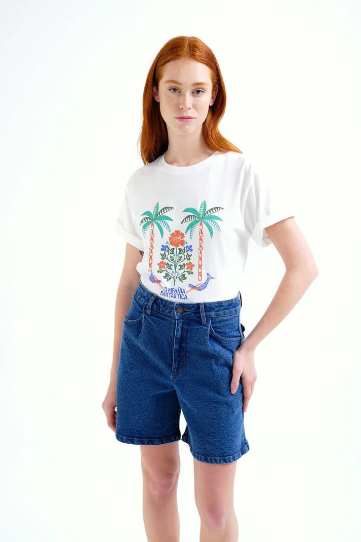 Camiseta con estampado Palm & Mermaid Compañía Fantástica