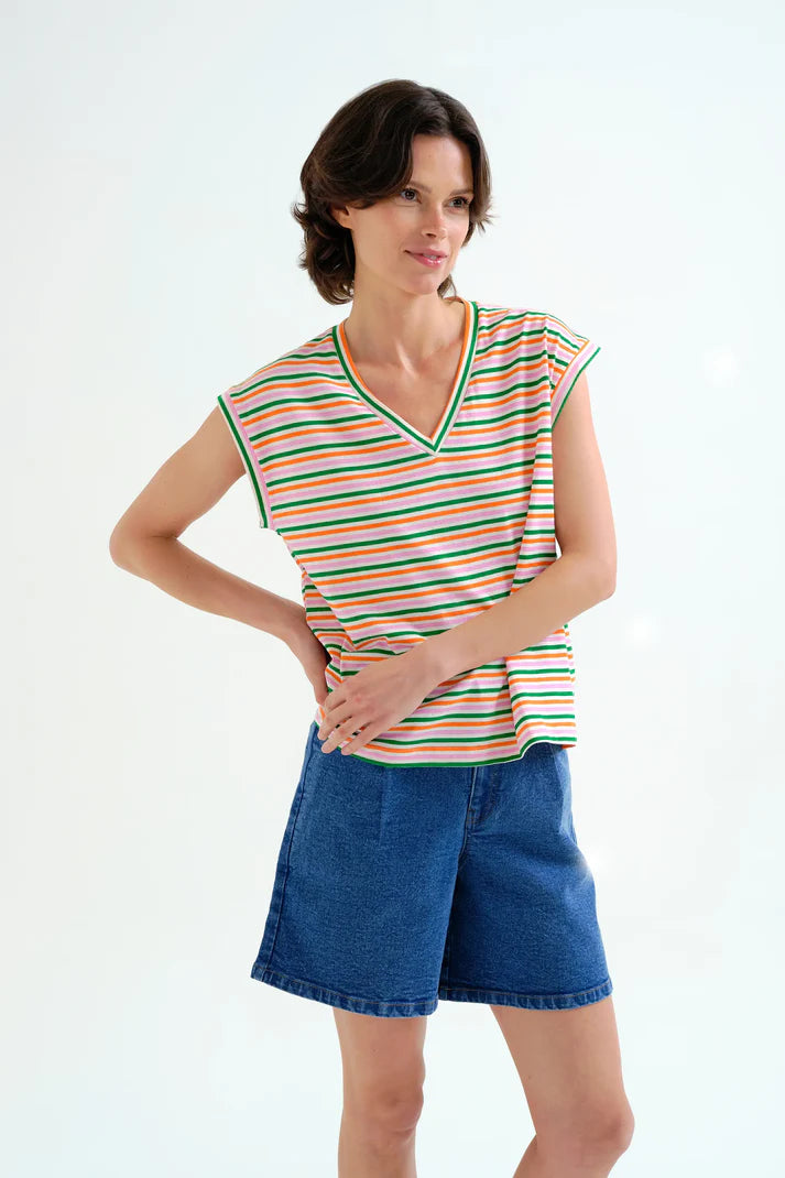 Camiseta con estampado de raya especial multicolor Compañía Fantástica