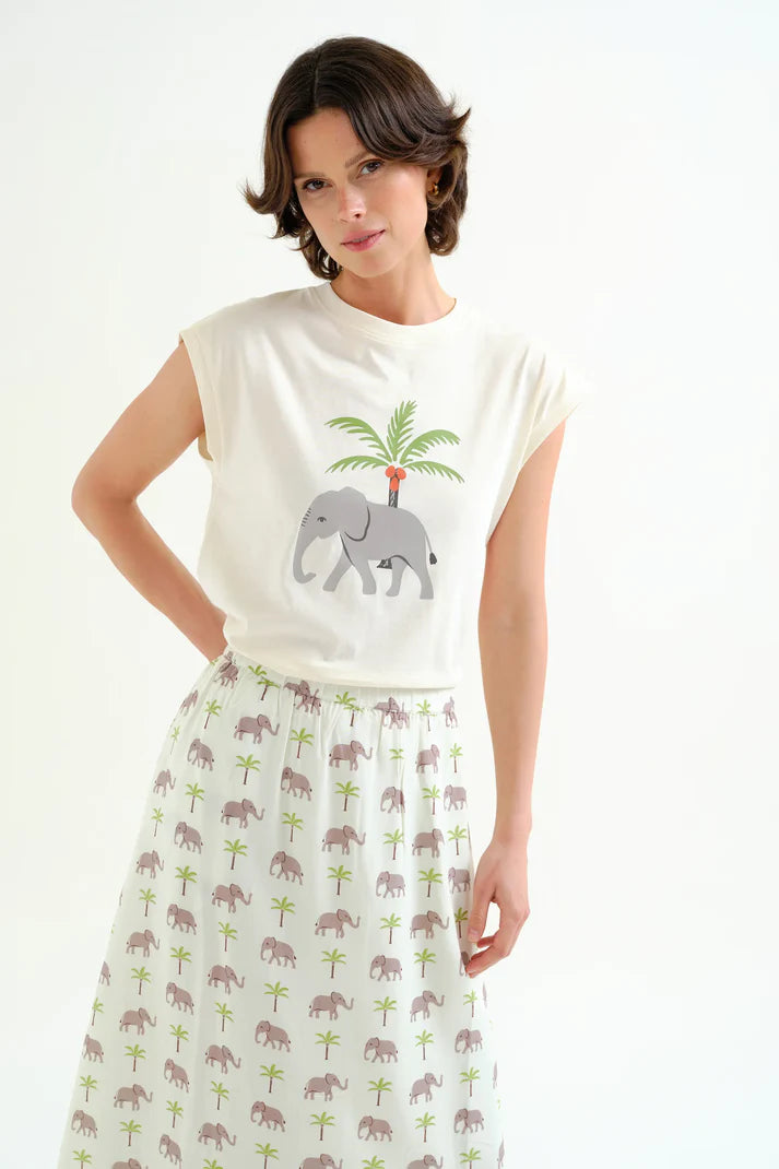 Camiseta con estampado Elefante Compañía Fantástica