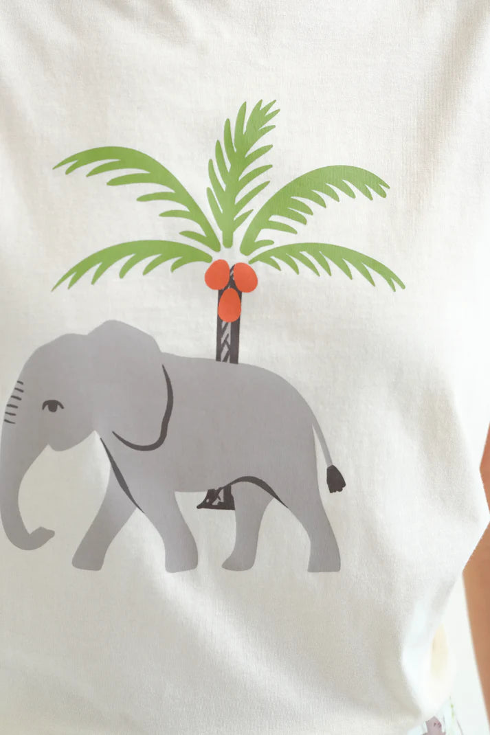 Camiseta con estampado Elefante Compañía Fantástica