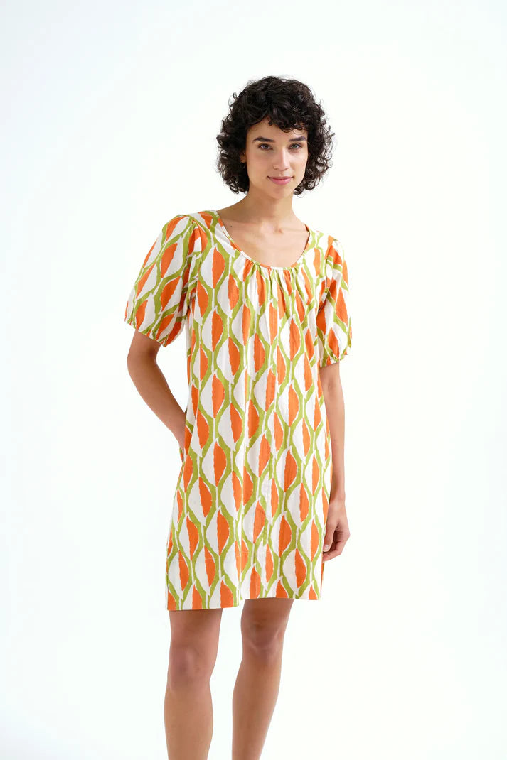 Vestido corto con estampado Áloe