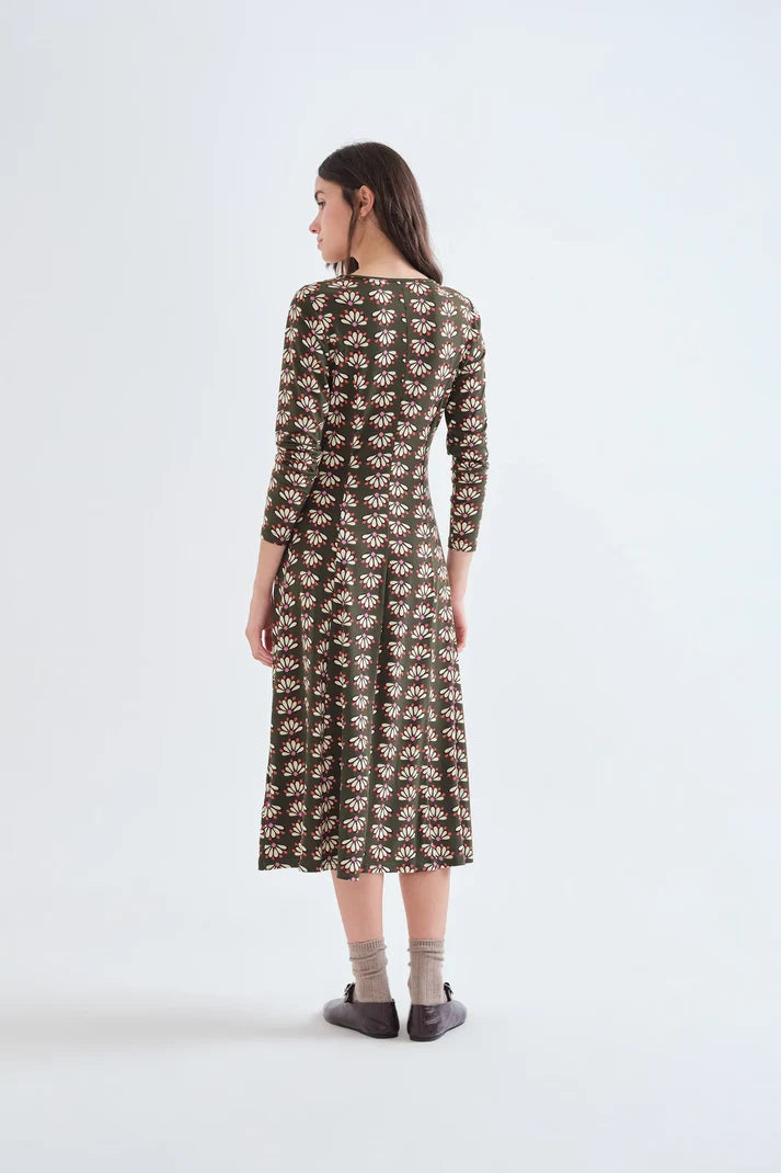 Vestido midi estampado geometry Compañía Fantástica