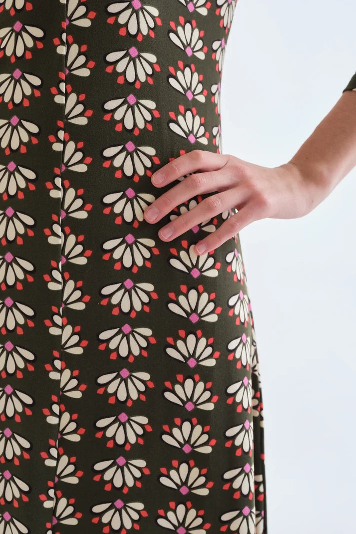 Vestido midi estampado geometry Compañía Fantástica