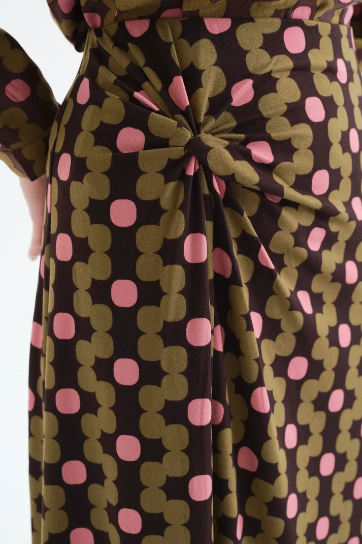 Falda midi con estampado aberdeen Compañía Fantástica