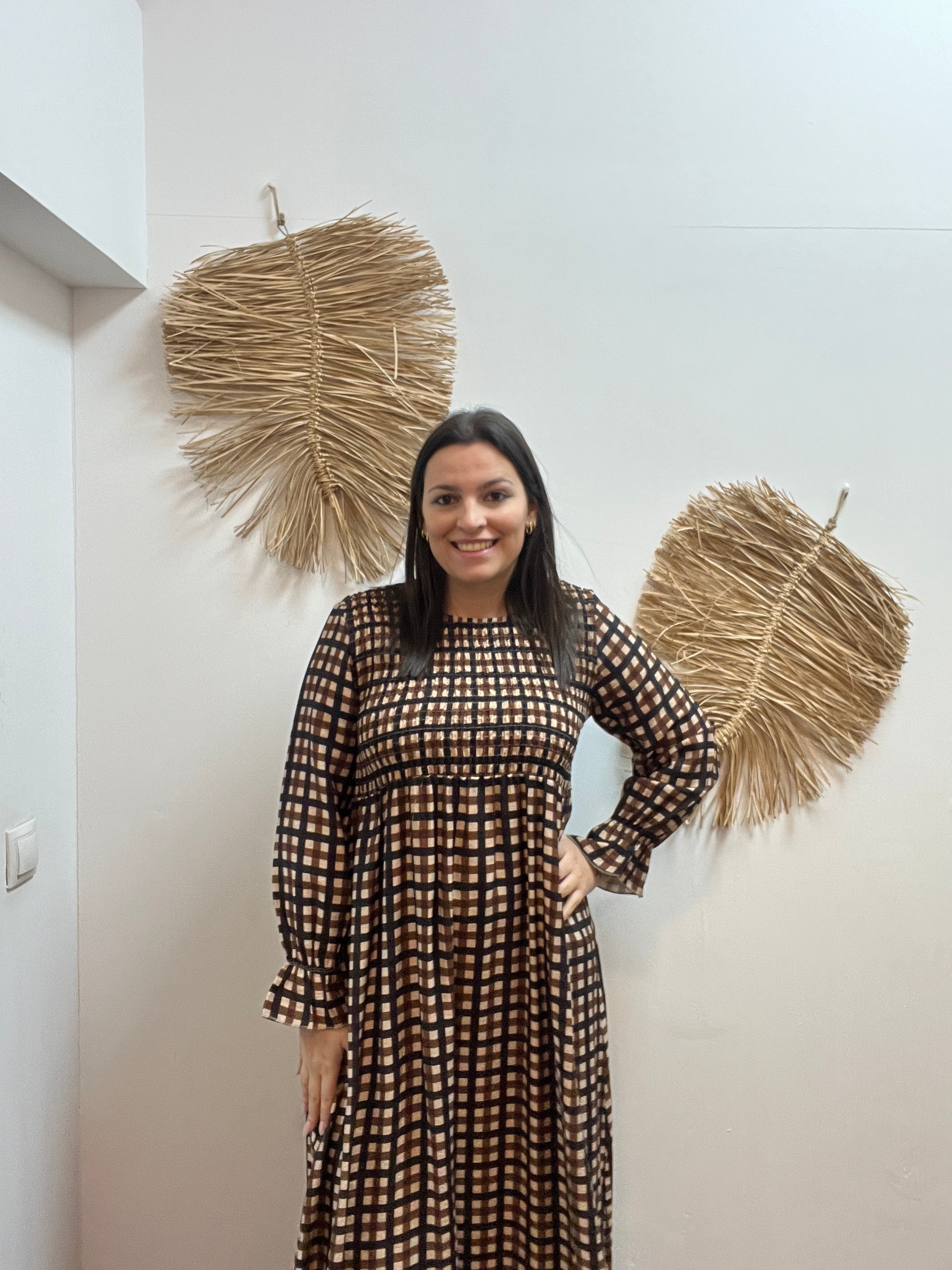 Vestido estampado cuadros