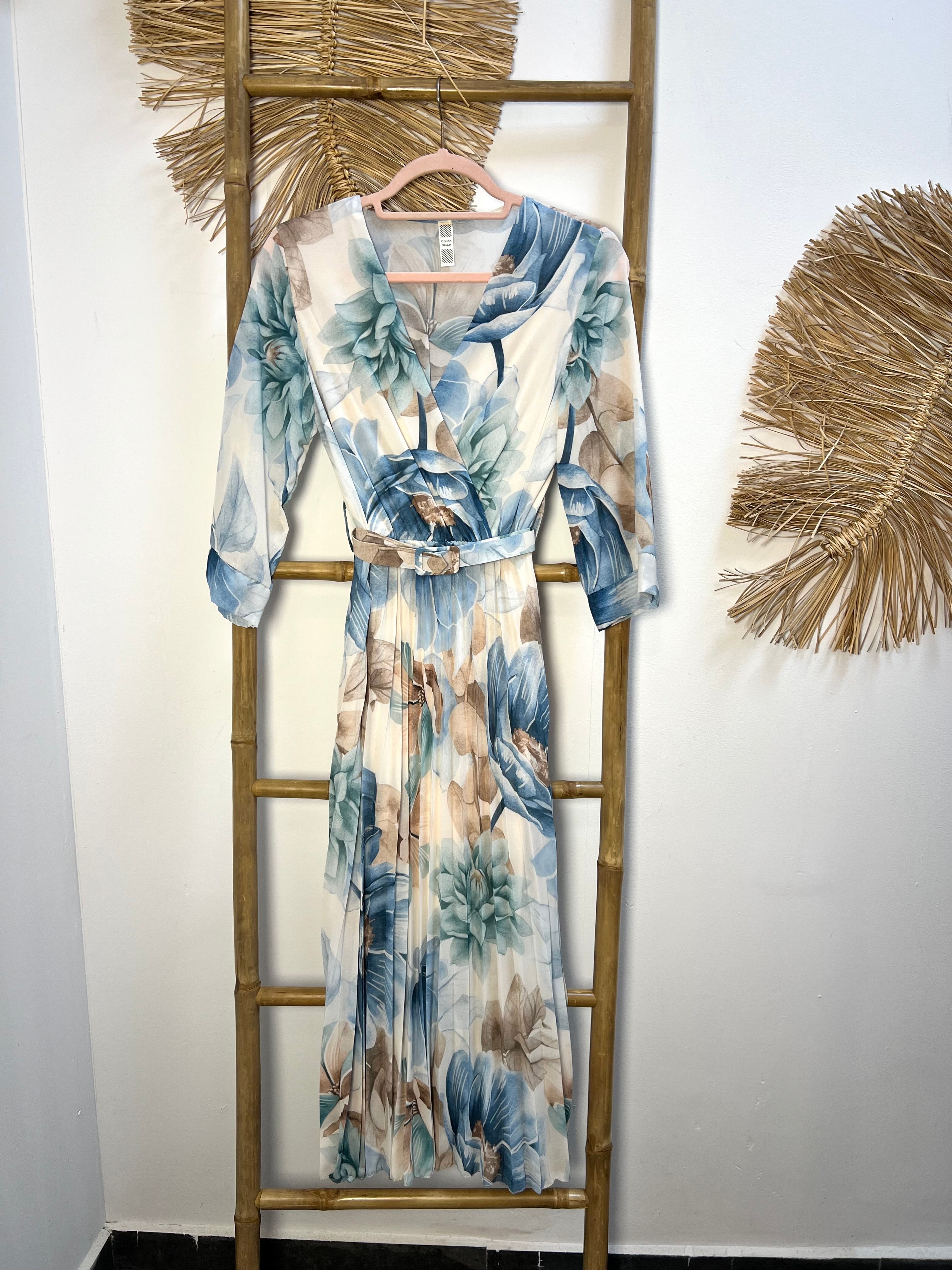 Vestido flores cinturon
