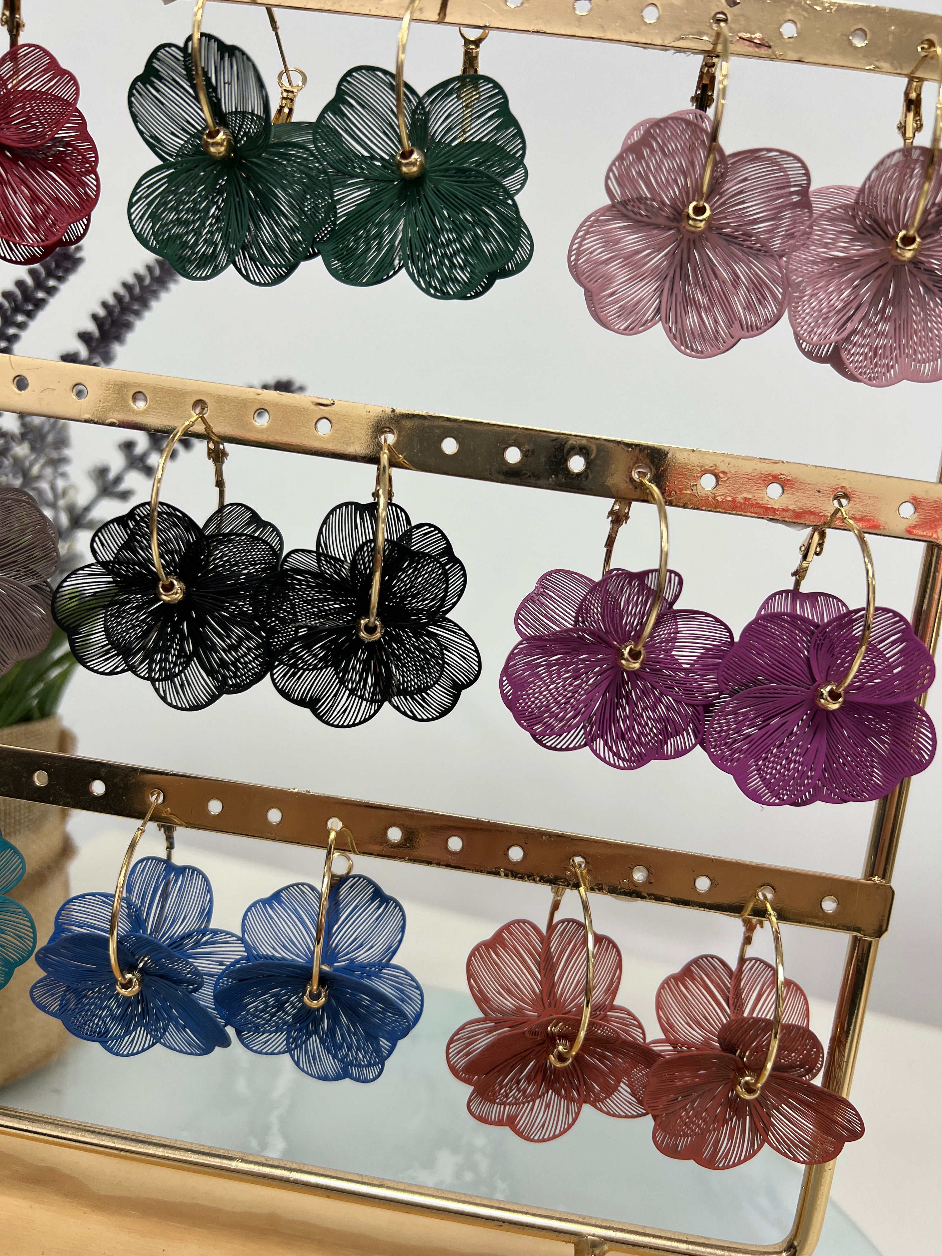 Pendientes amapola