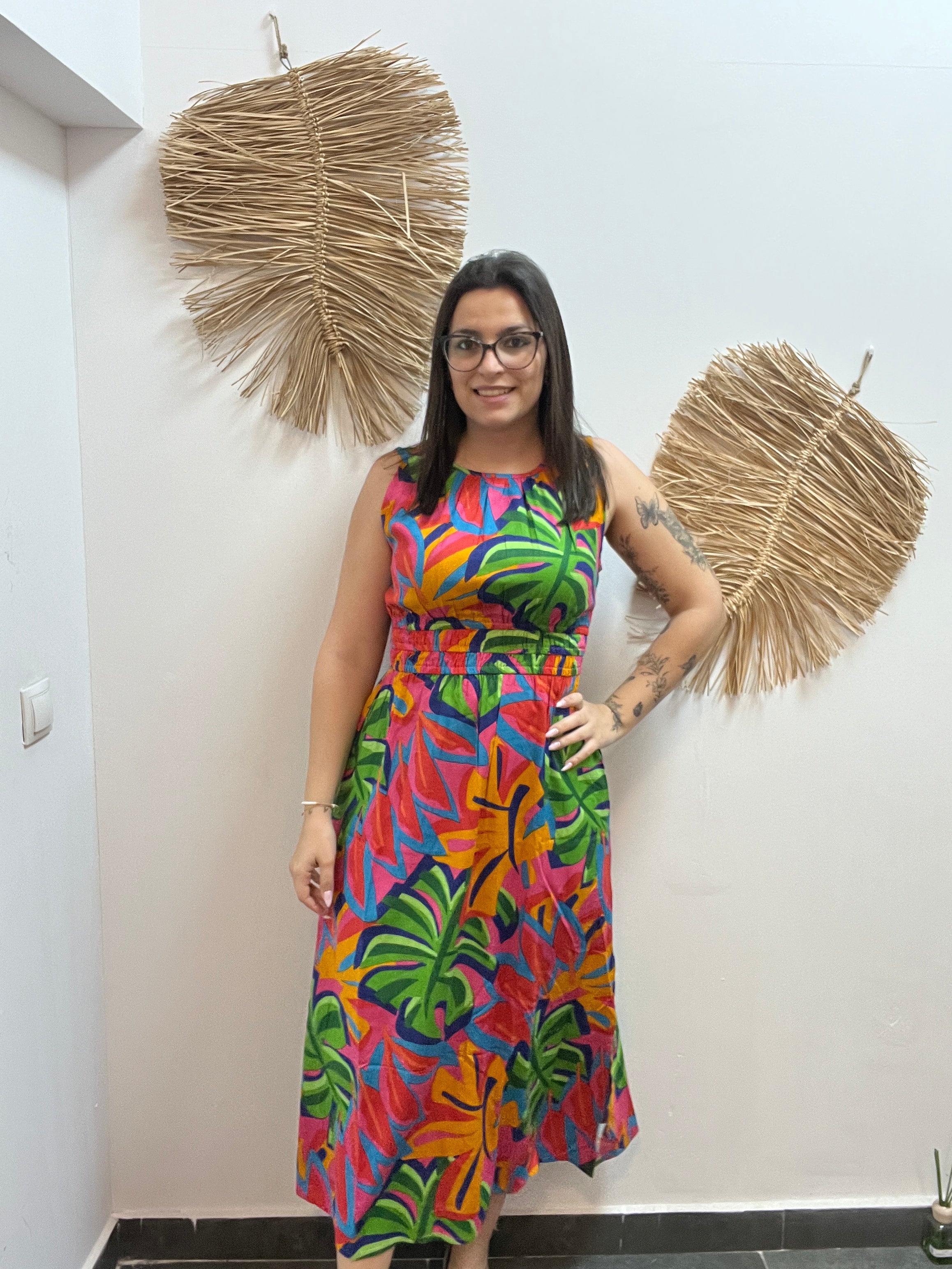 Vestido Largo Floral Samba cf