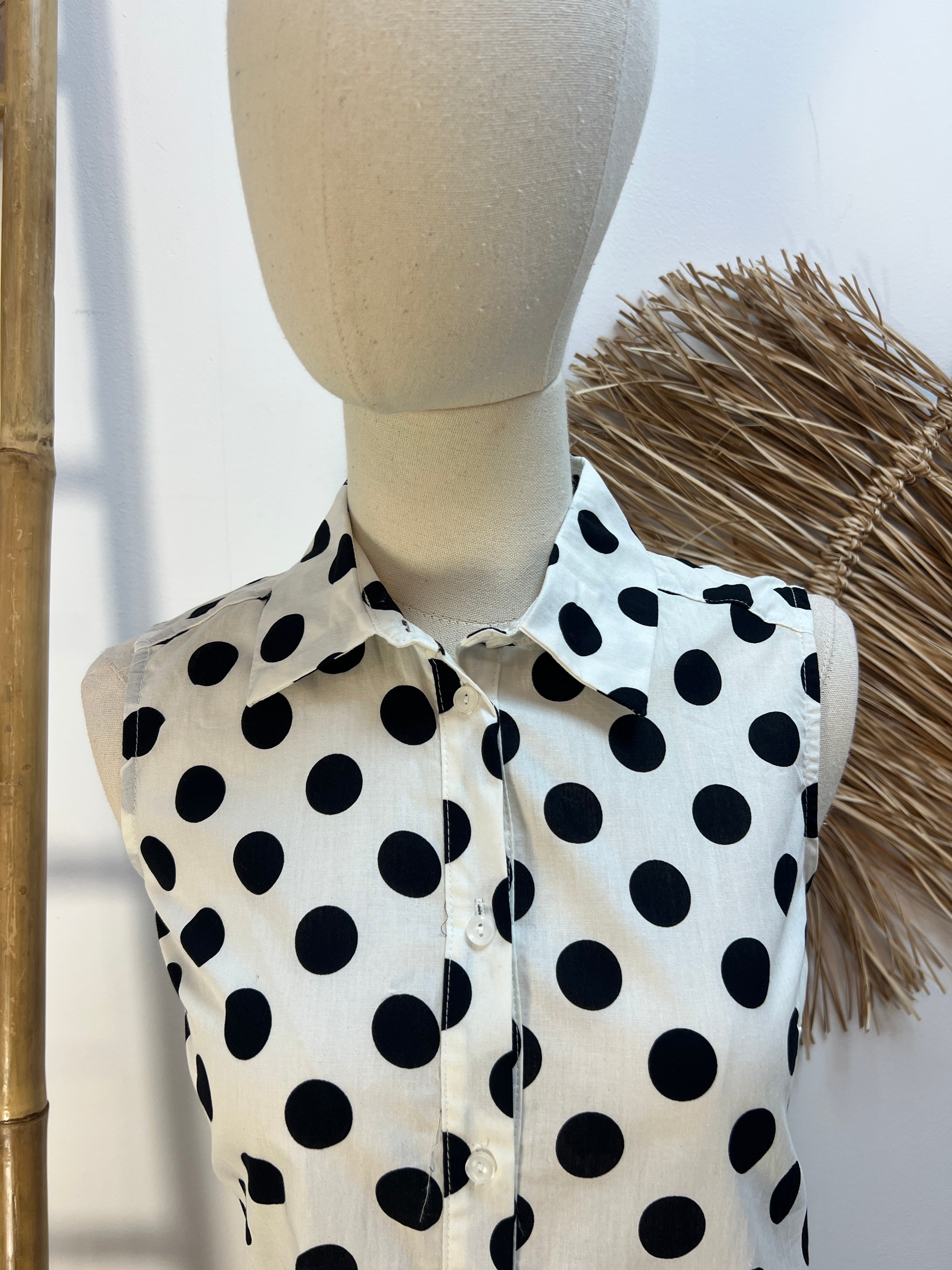 Blusa tirantes lunares