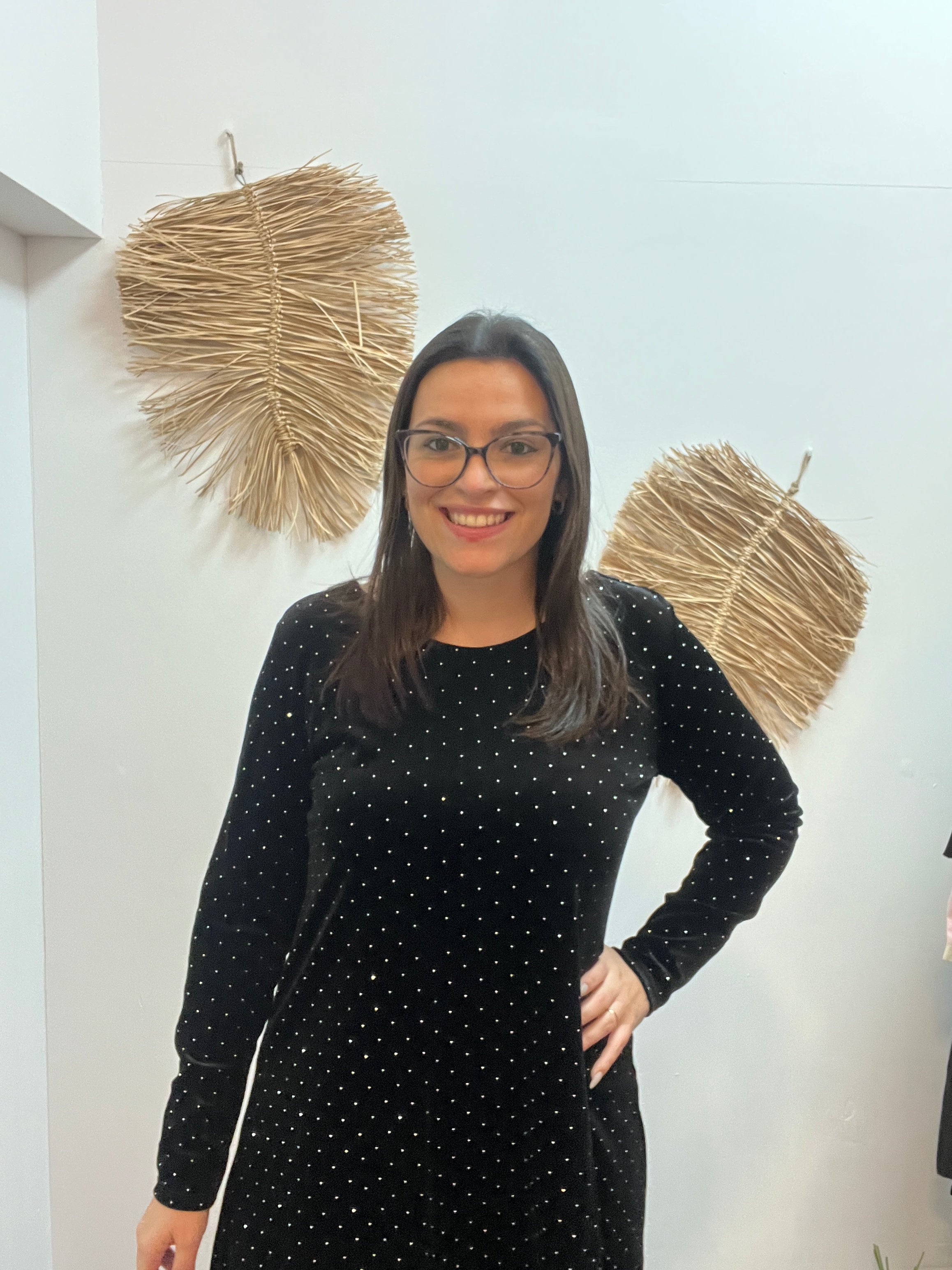 Vestido terciopelo lazo