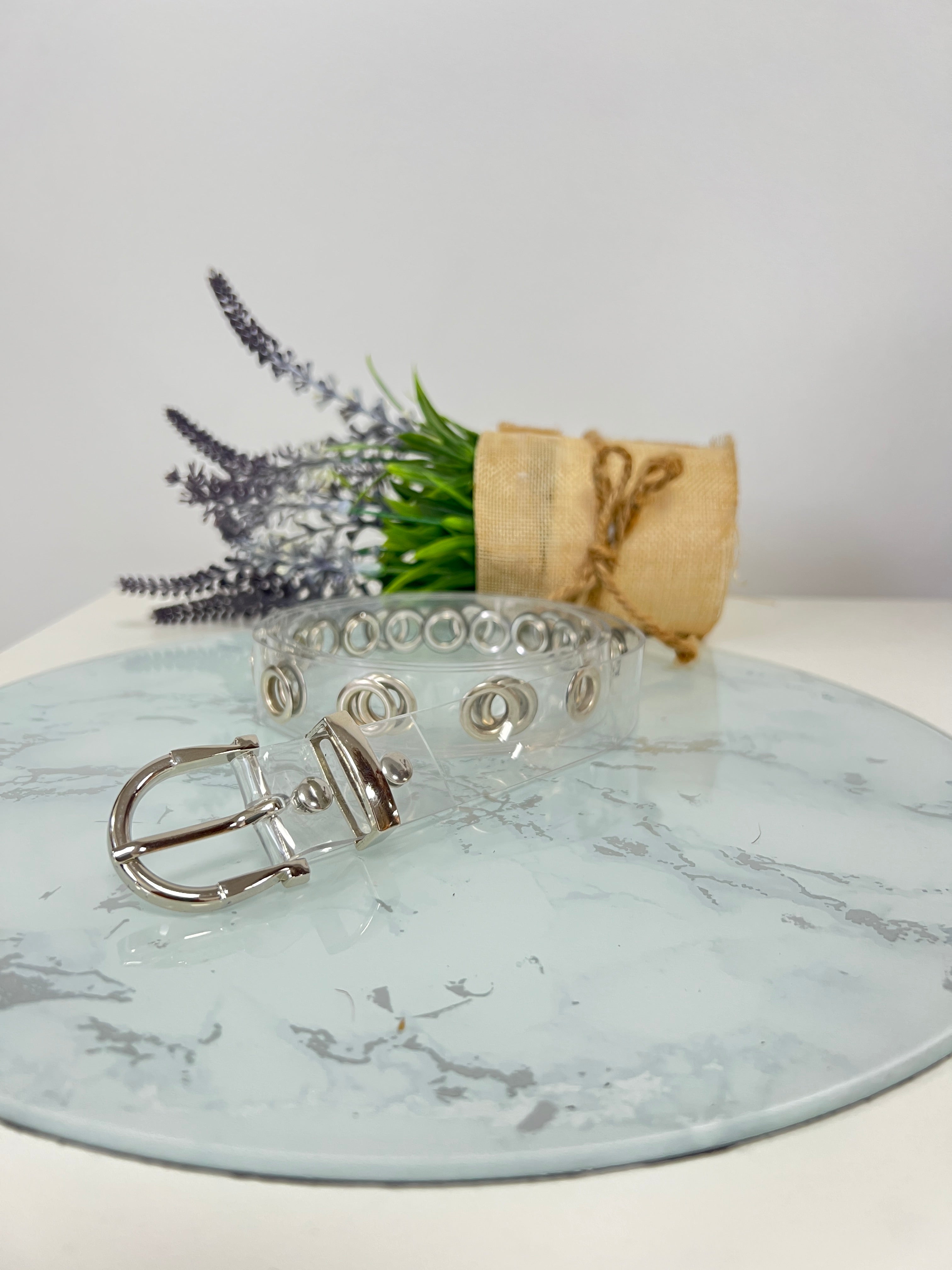 Cinturón agujeros transparente