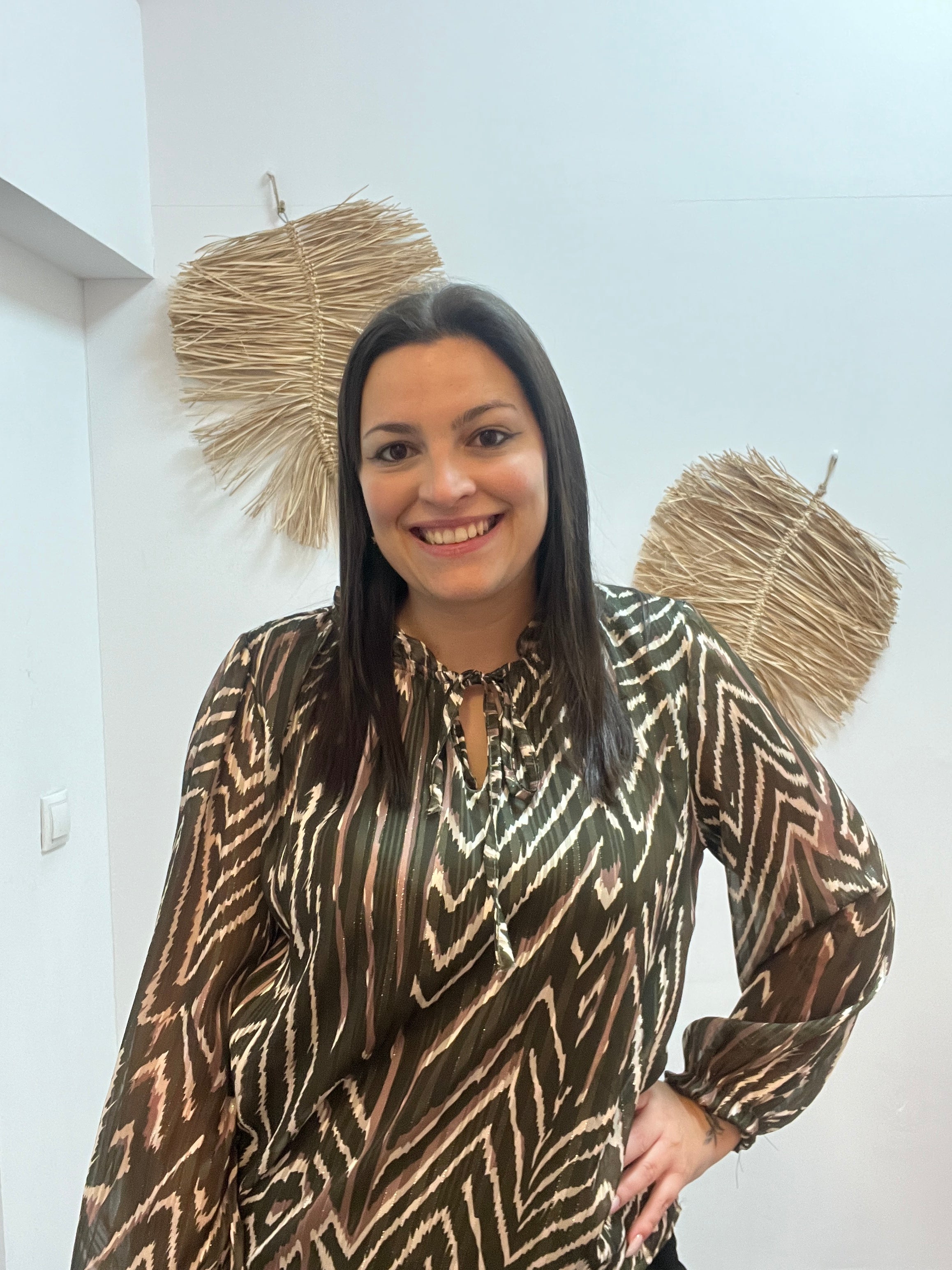 Blusa cuello fruncido