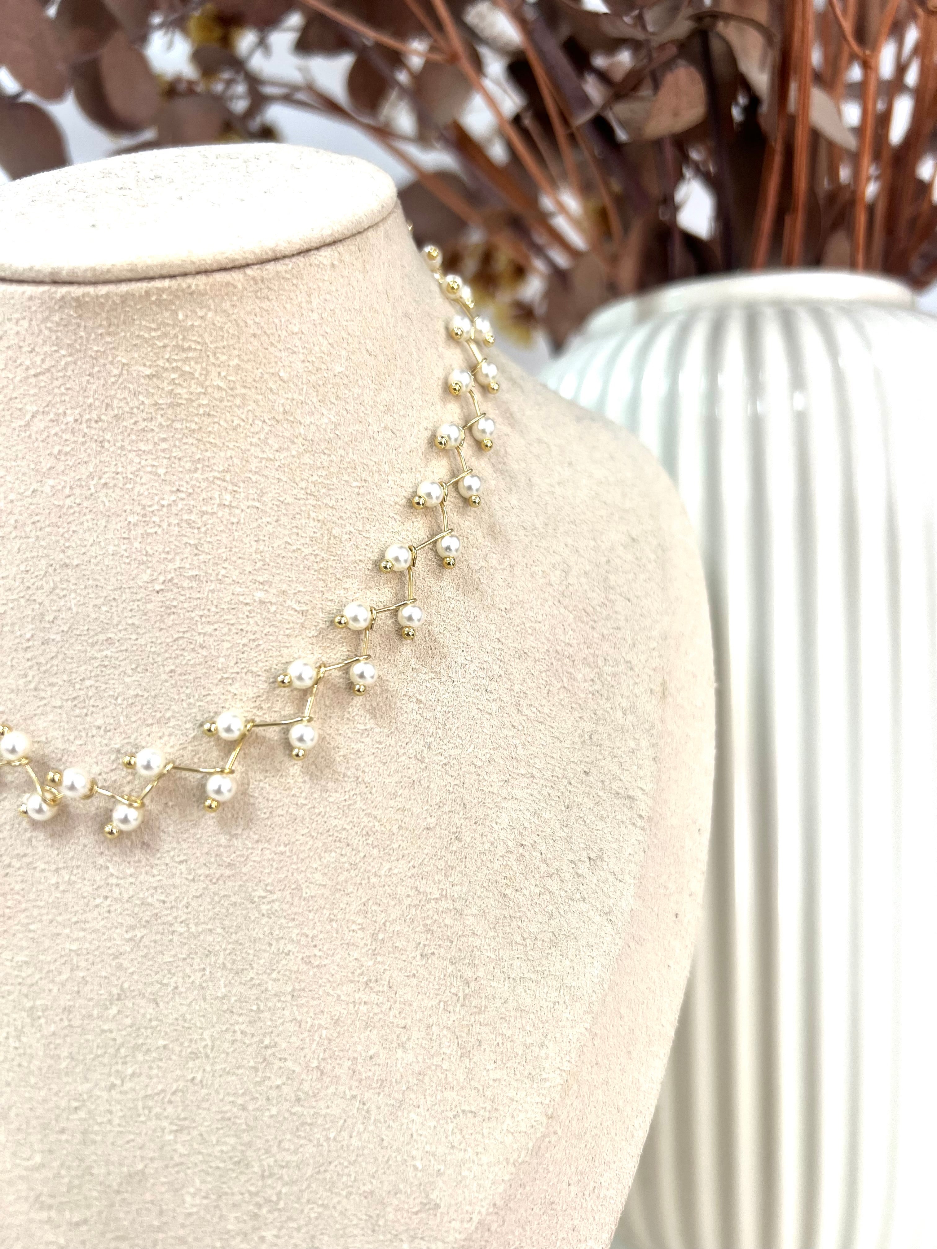 Collar Espiga perlas