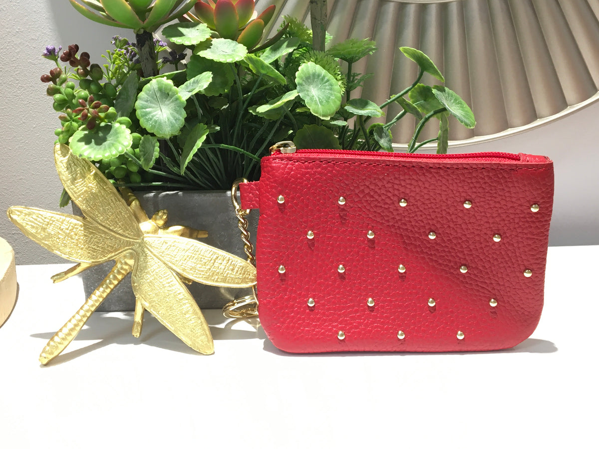 Cartera tachuelas pastel