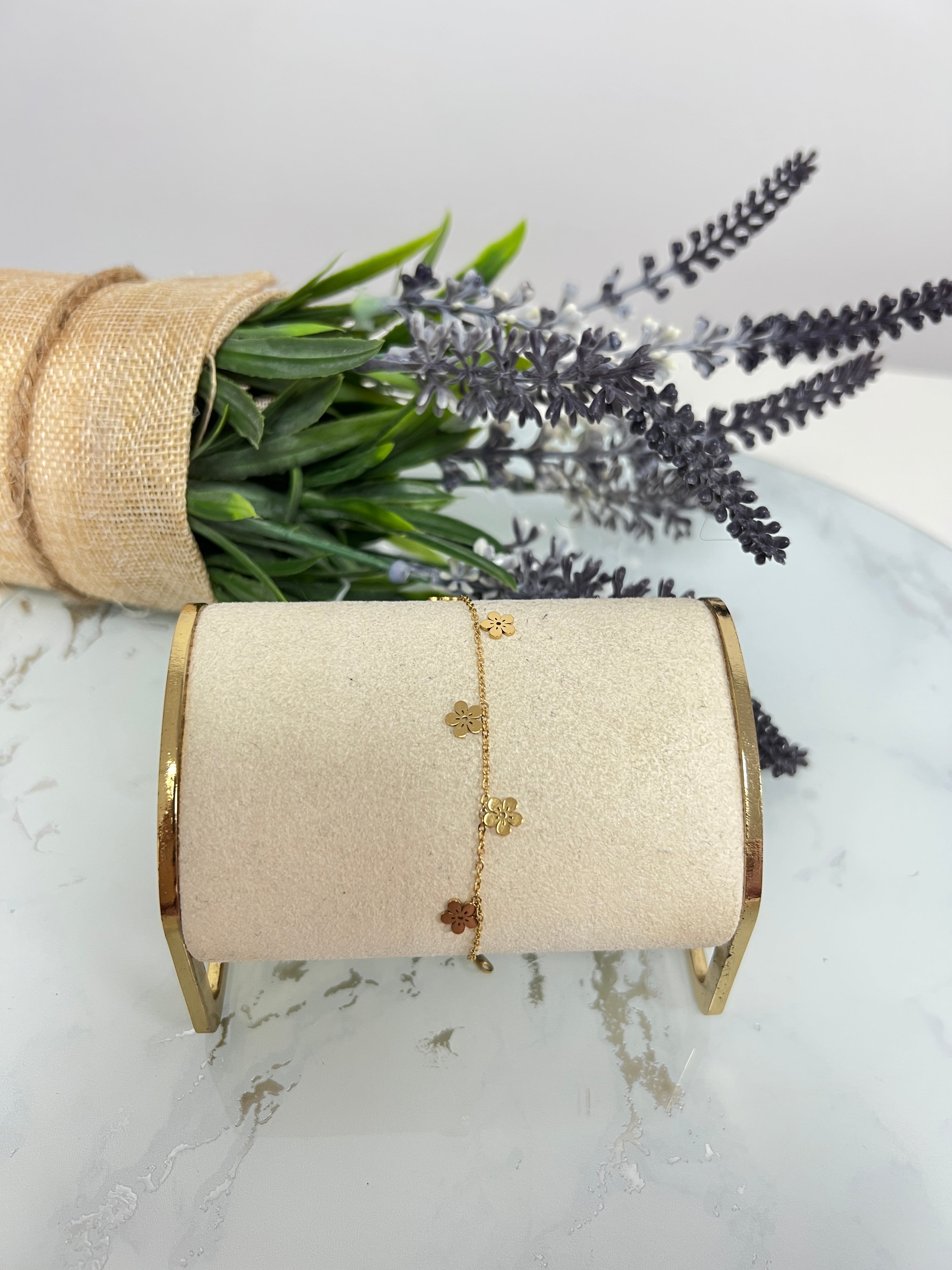 Pulsera cadena florecitas