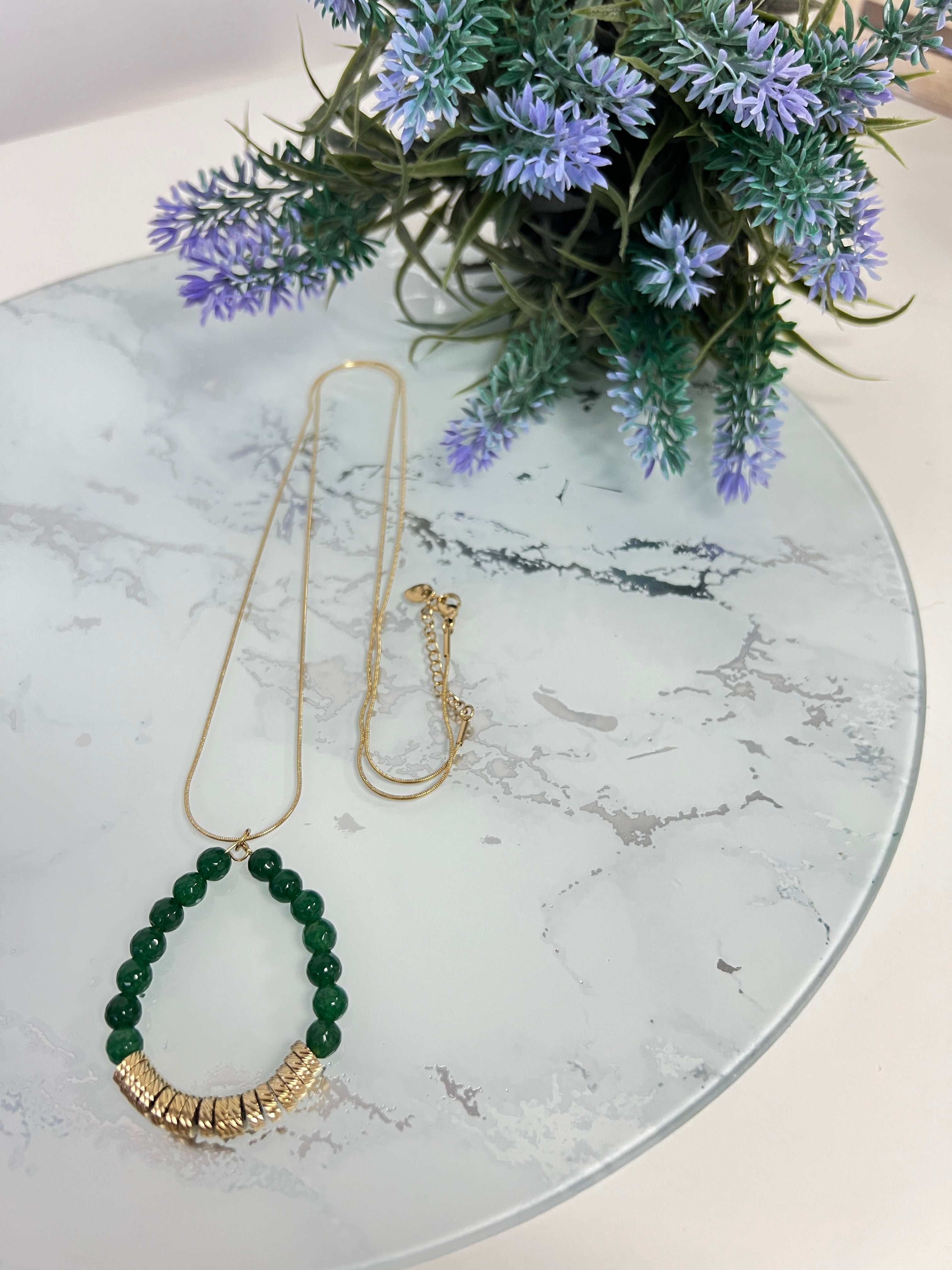 Collar largo óvalo colors