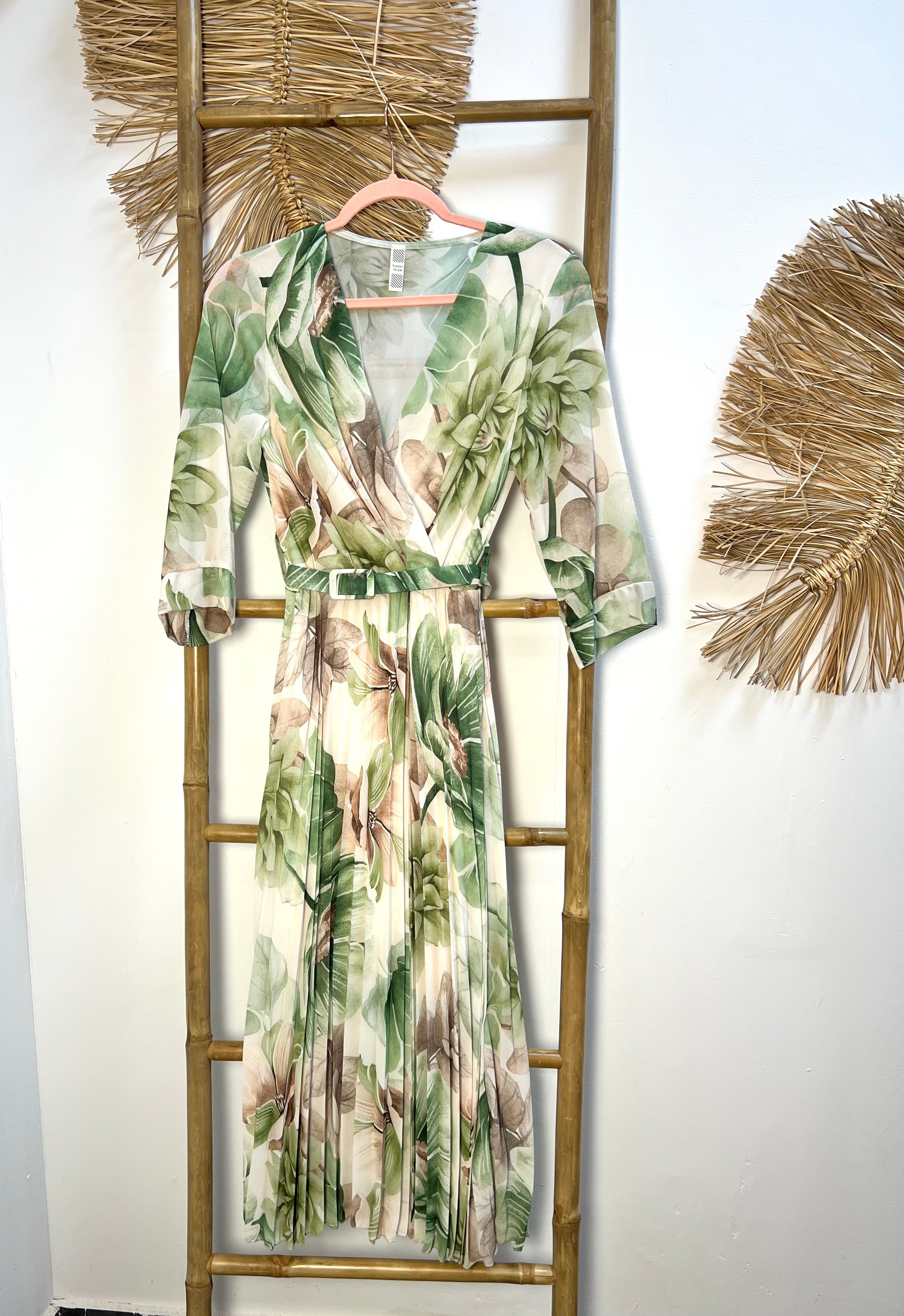 Vestido flores cinturon