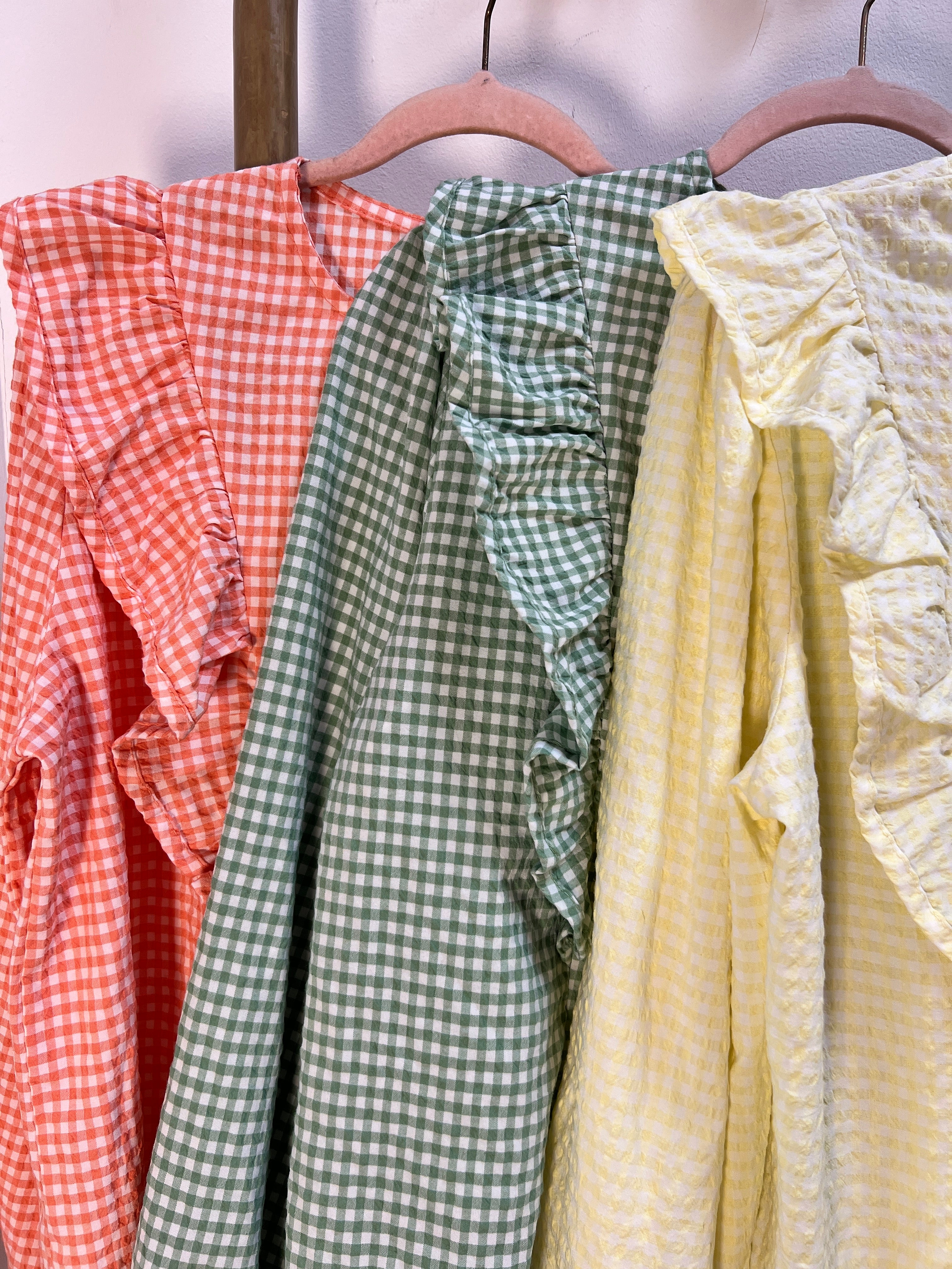 Blusa vichy volantes