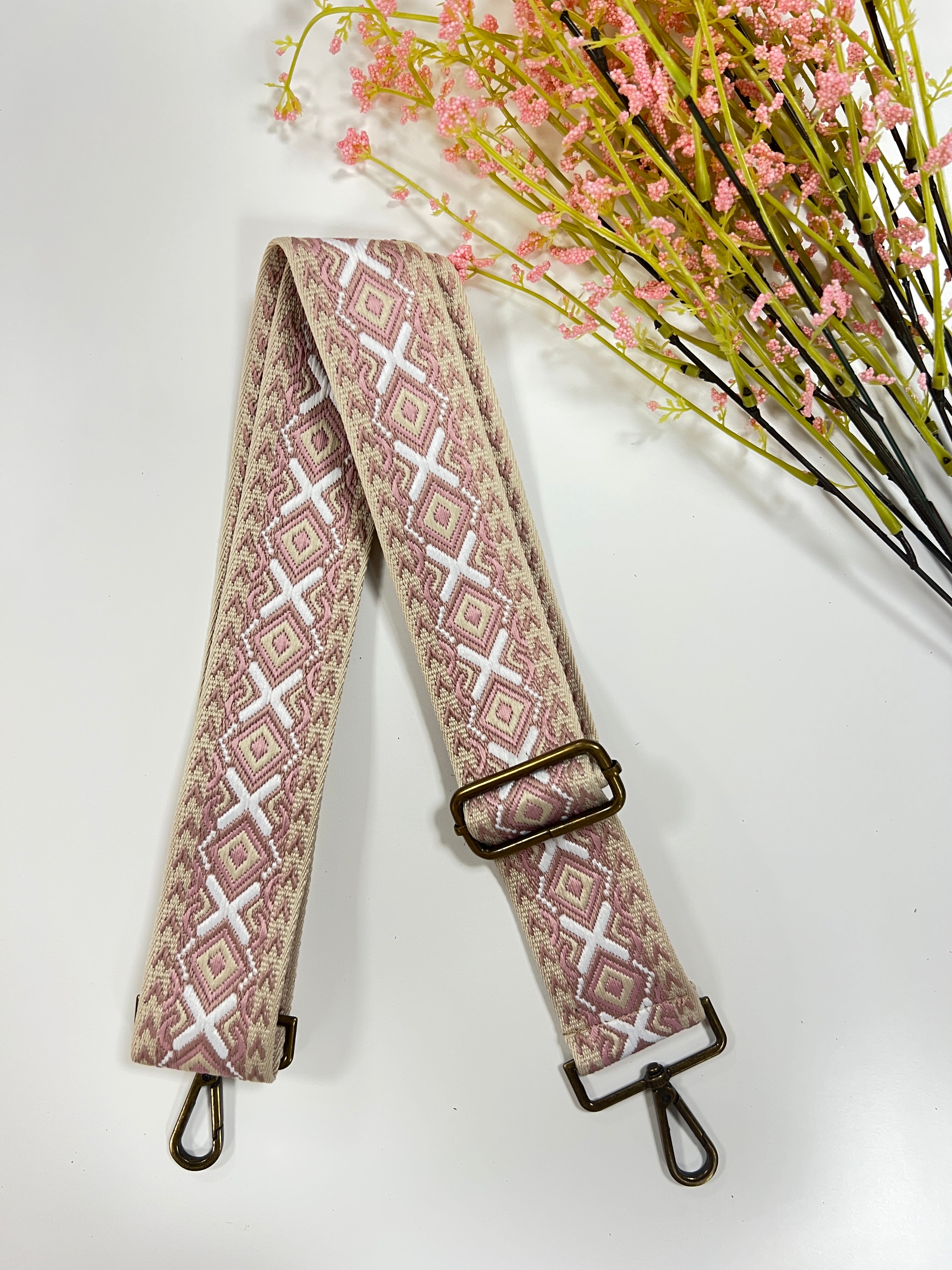 Correa rosa beige