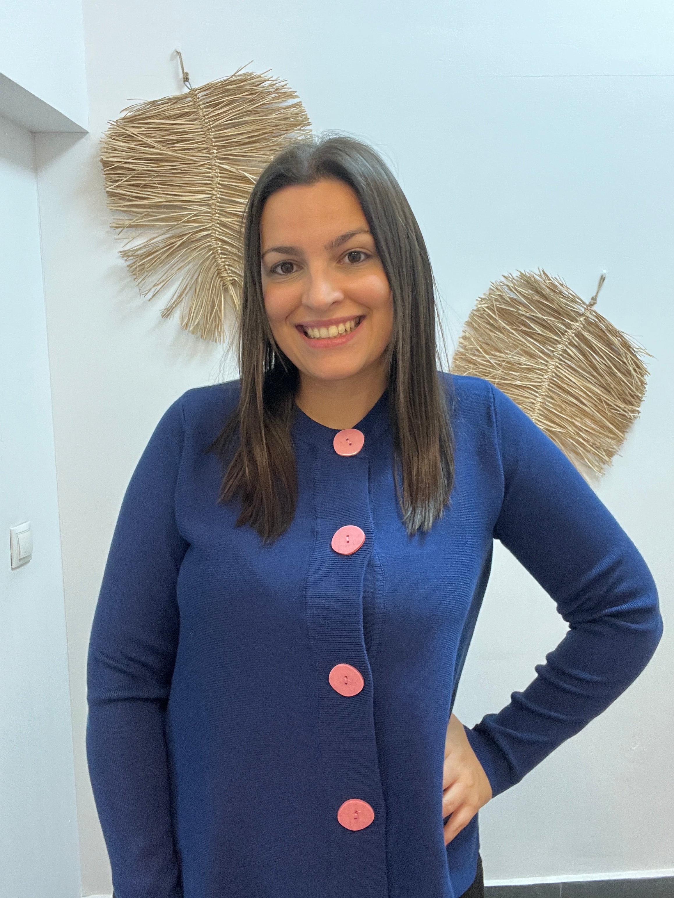 Cárdigan de punto envase navy blue