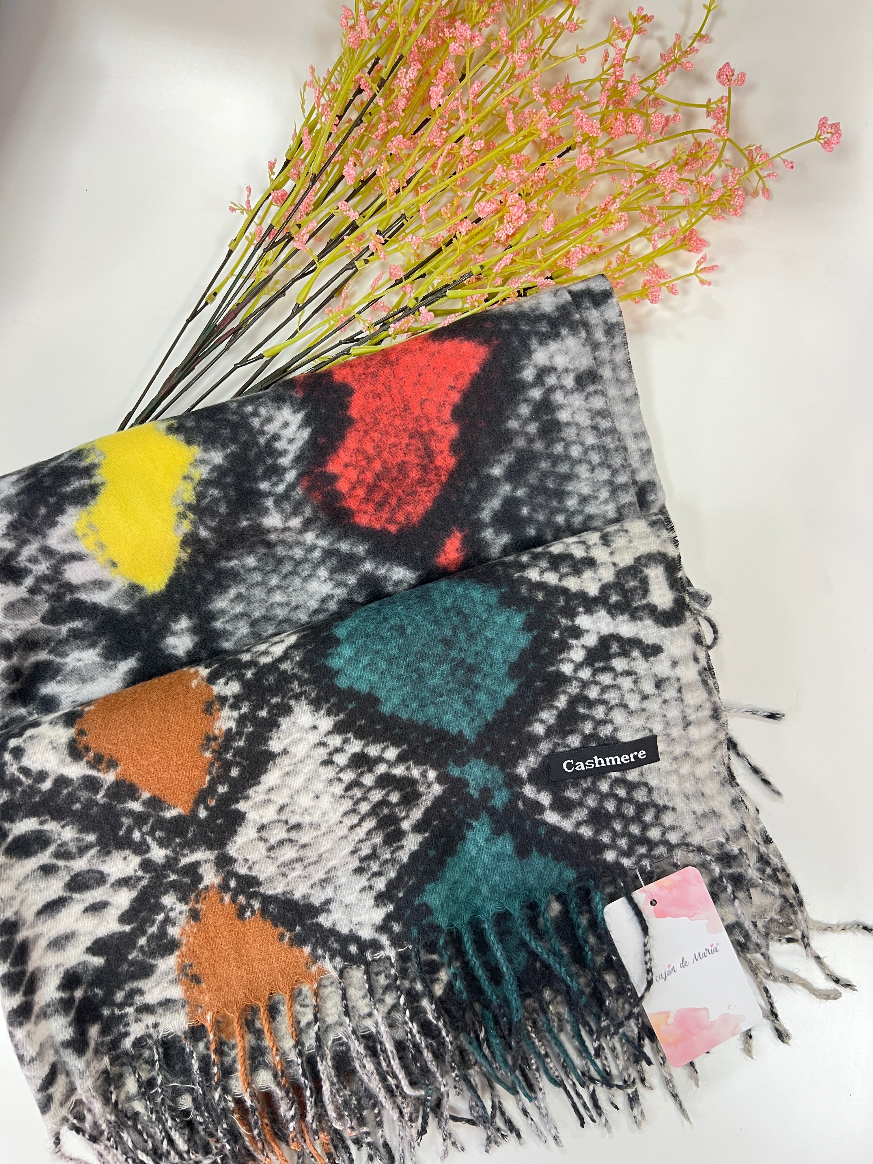 Bufanda serpiente gris