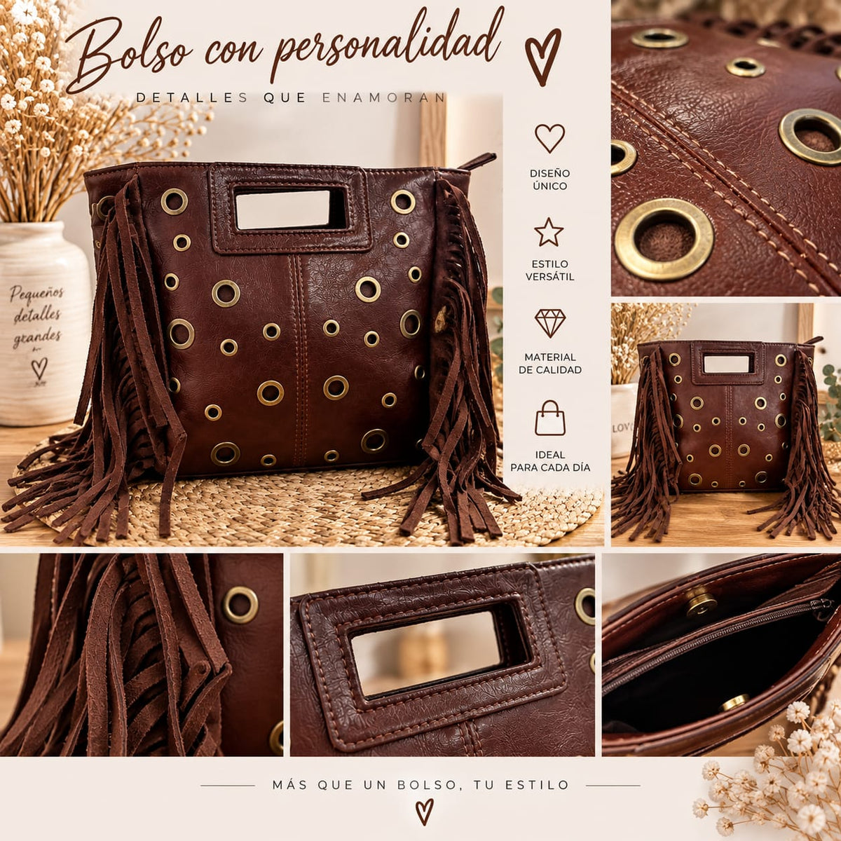 BOLSO FLECOS CON CIRCULOS