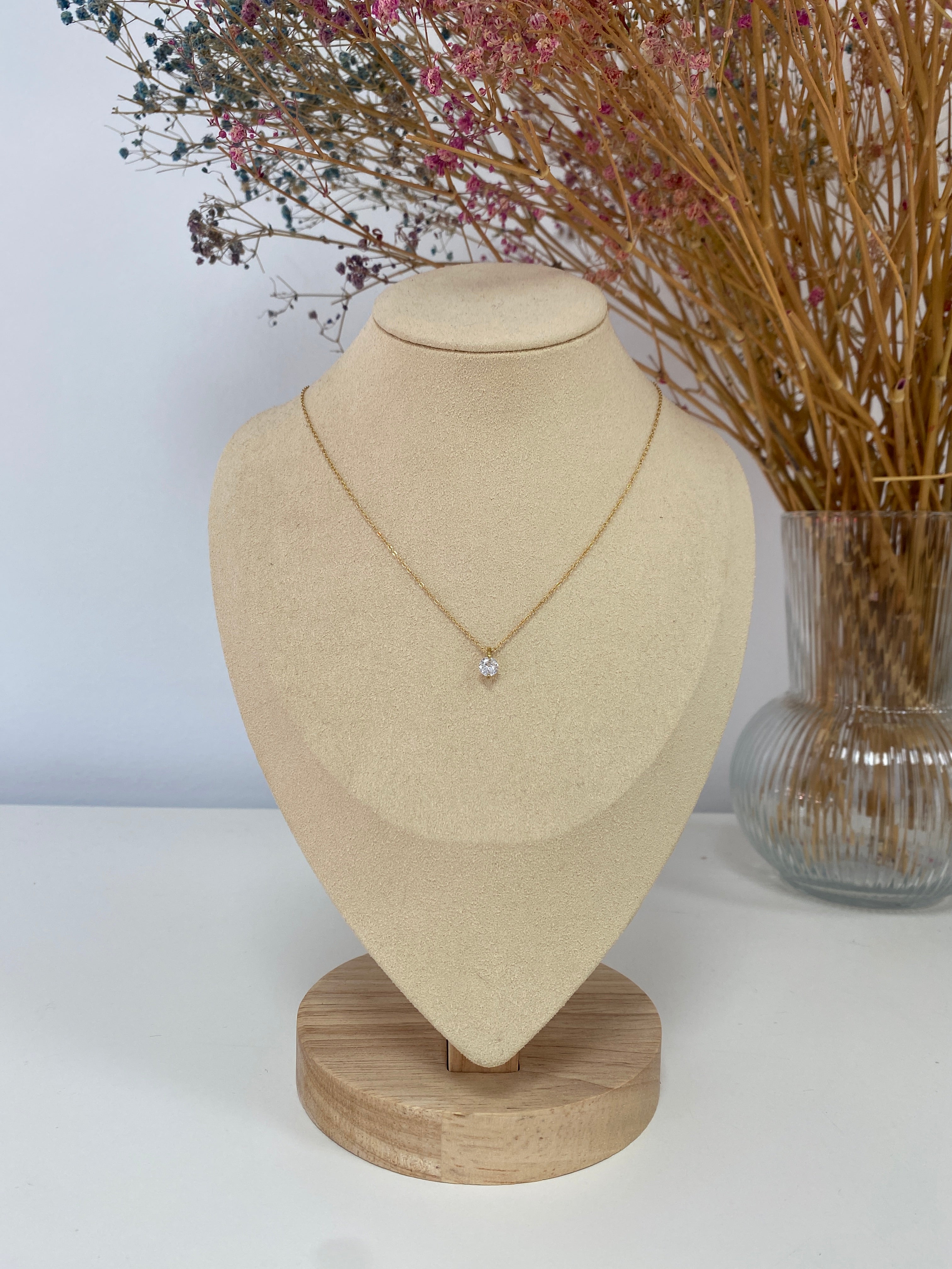 Collar diamante blanco