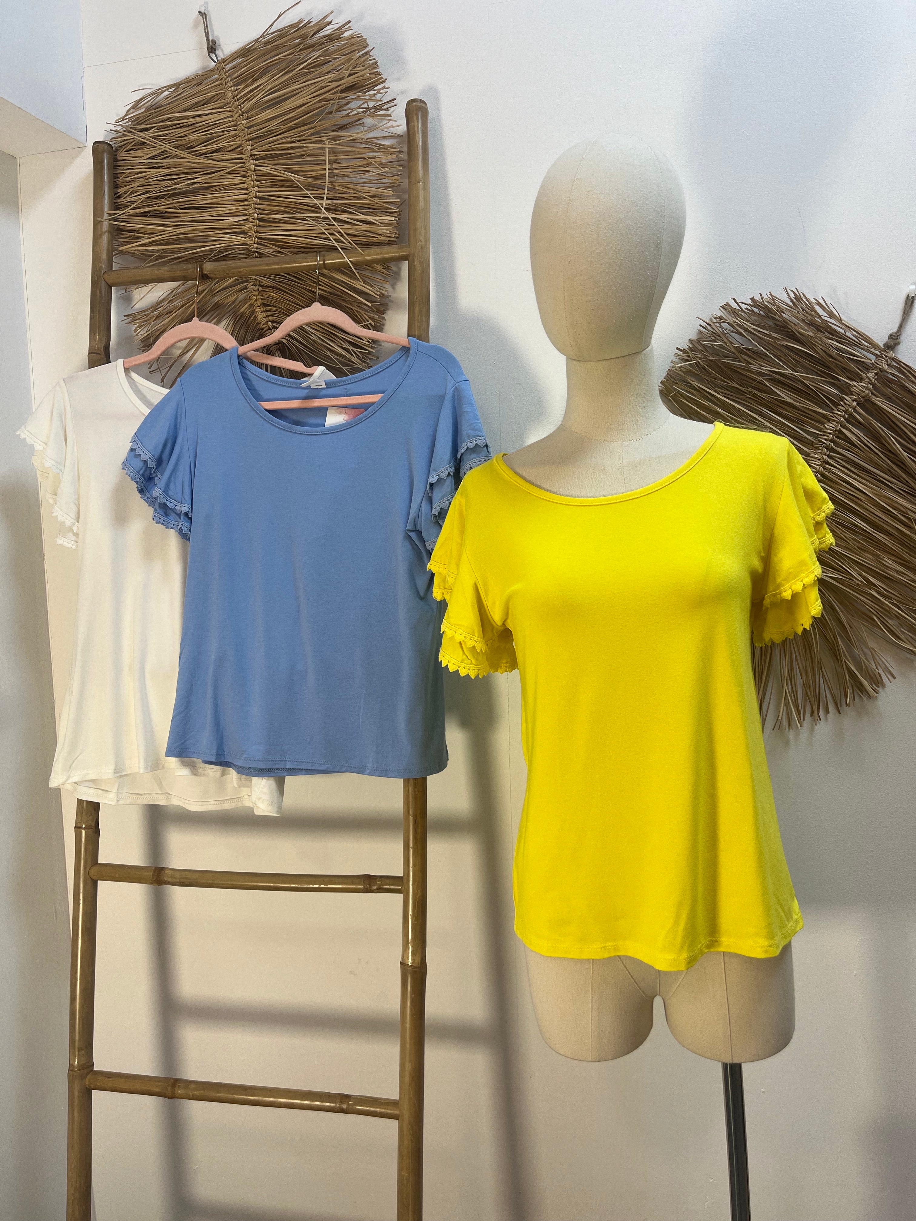 Camiseta volante doble puntilla