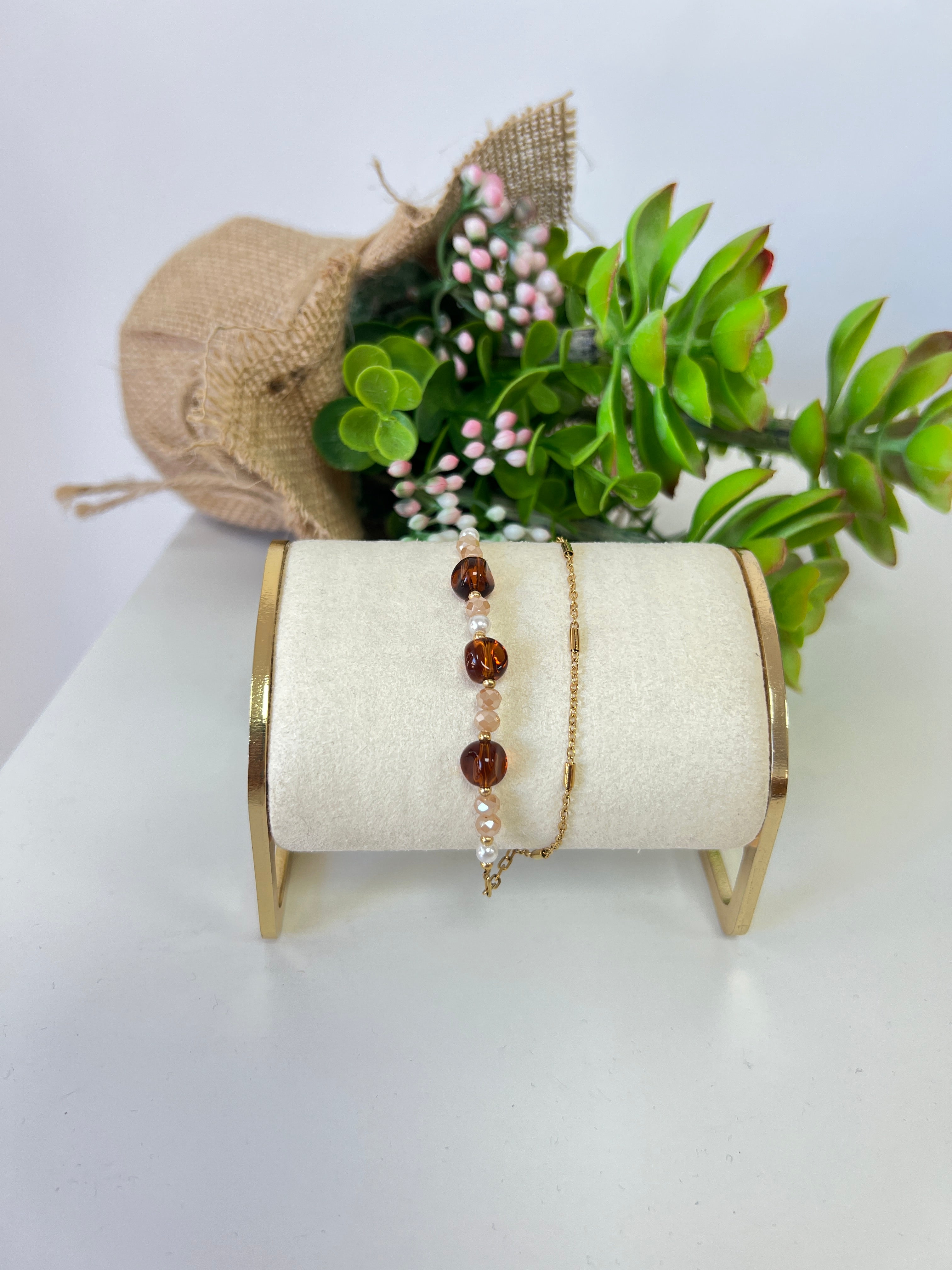 Pulsera pulsera doble coffee