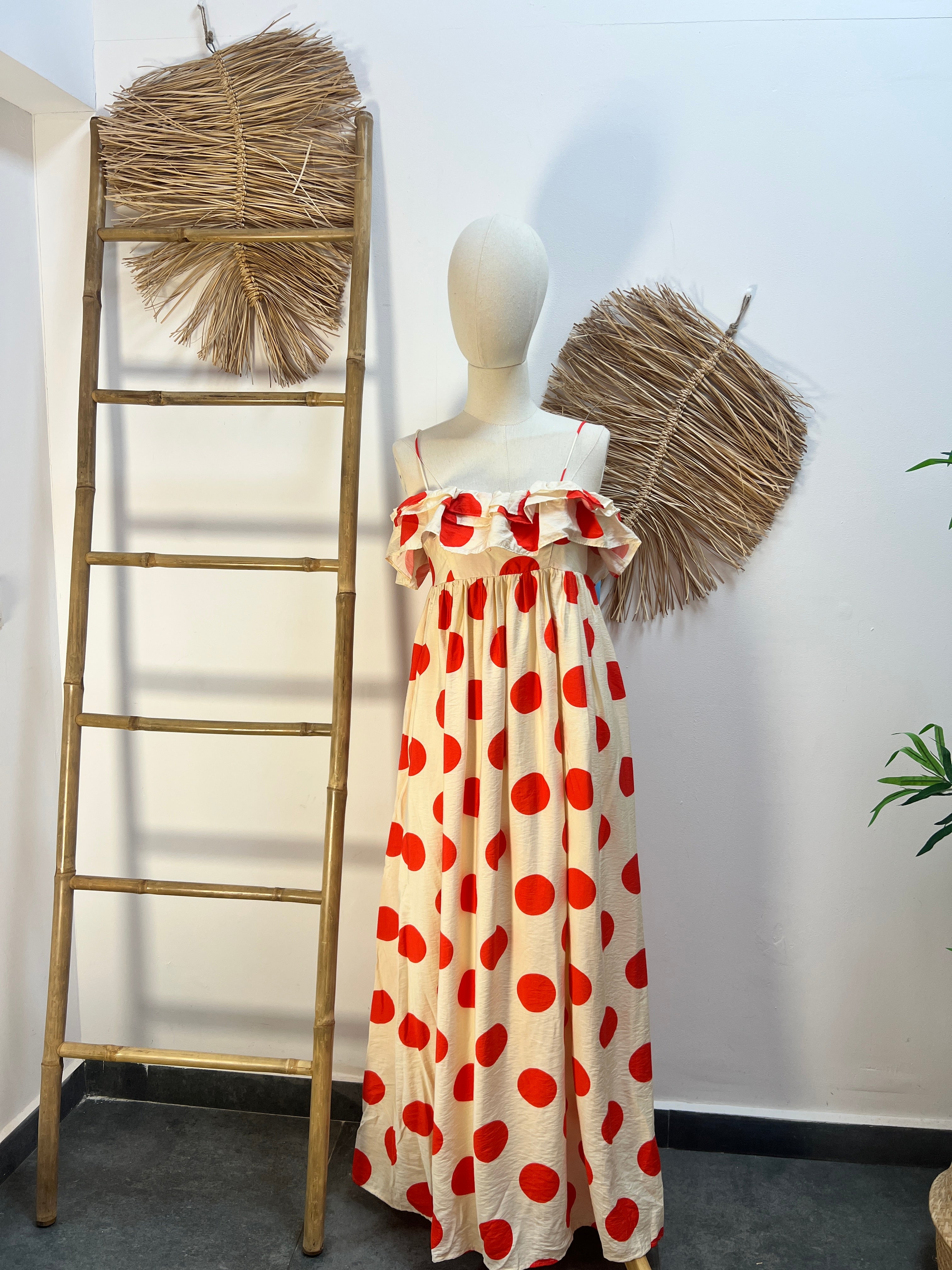 Vestido lunares rojo