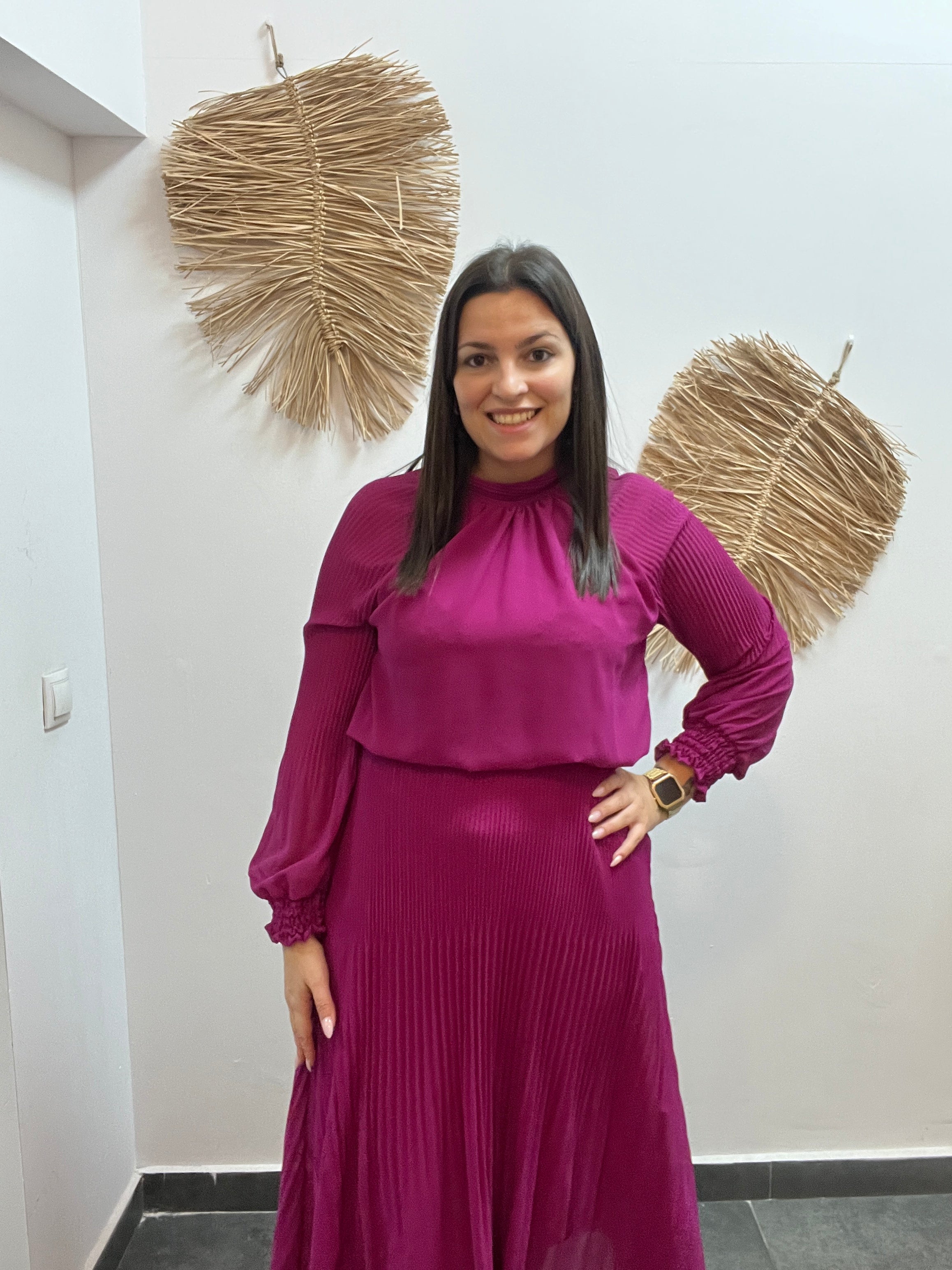 Vestido elegance plisado