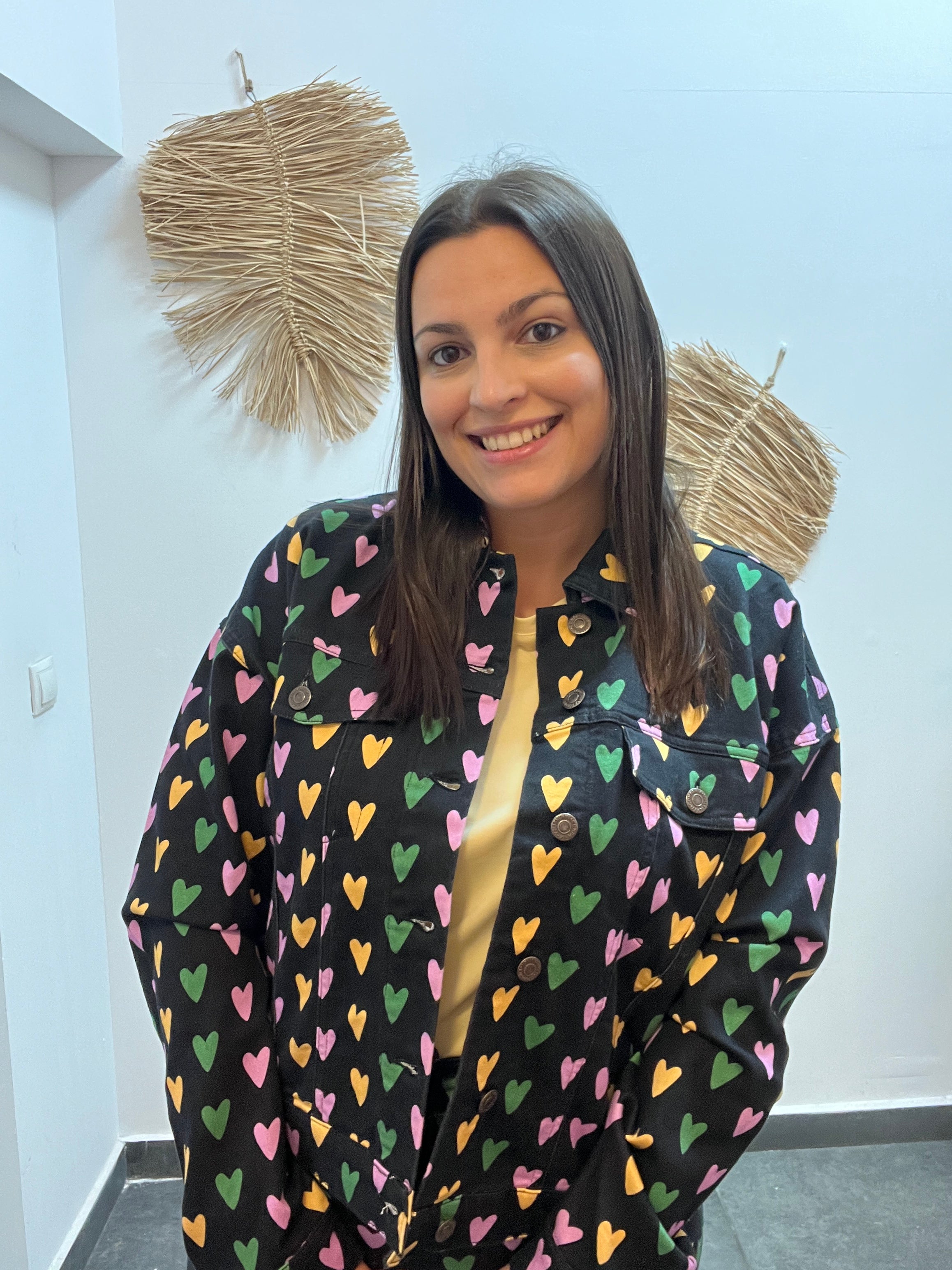 Chaqueta vaquera con estampado Cupido Lines CF